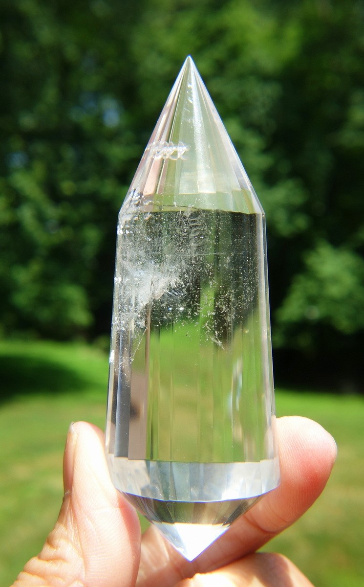 Vogel Inspired 24 Sided Lemurian Quartz Double Terminated Crystal Wand
