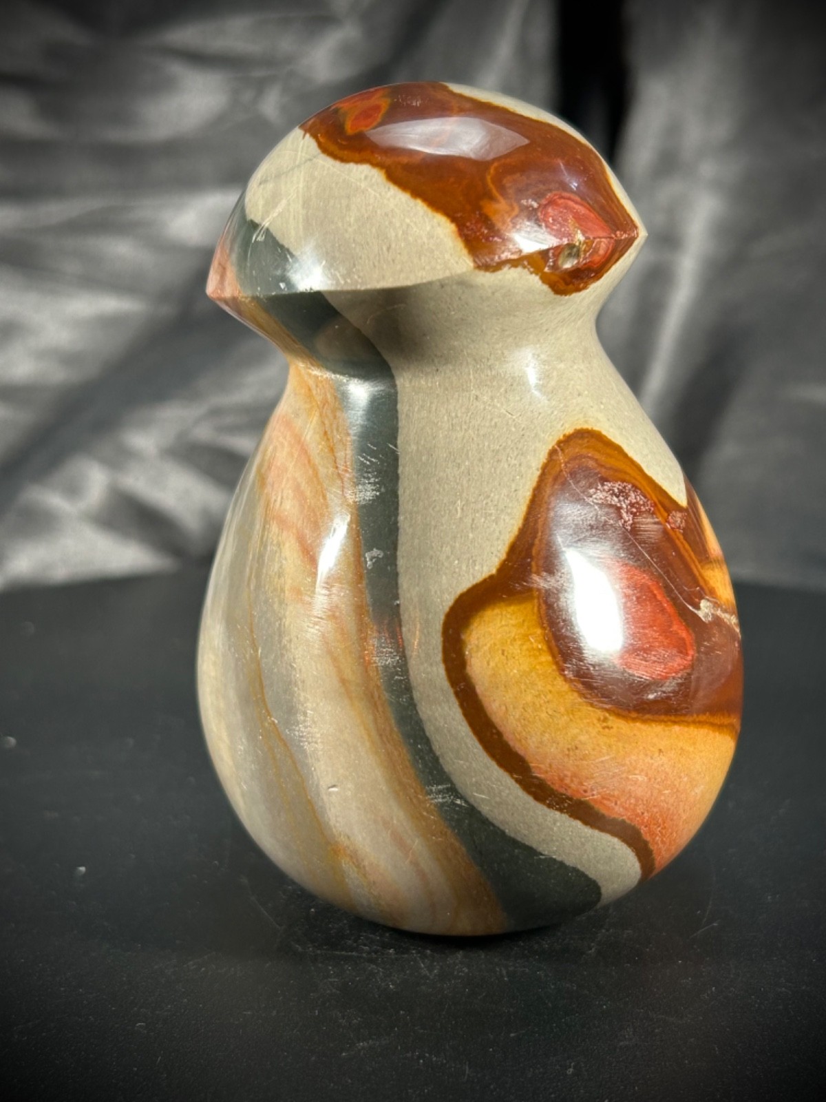 3.85″ Polychrome Jasper Mushie 1lb 3.8oz (562 grams)