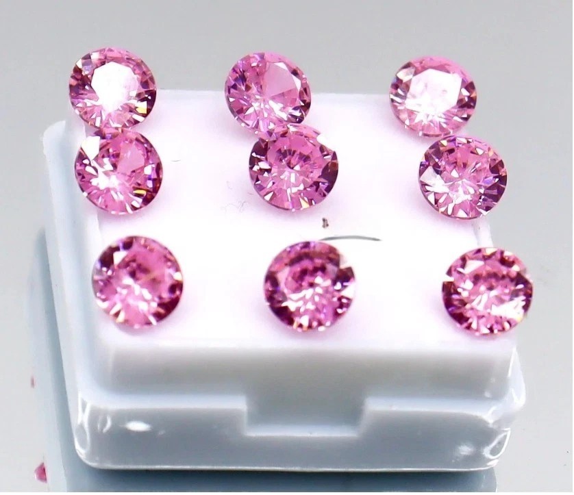 15 Ct Round Cut NATURAL PINK SAPPHIRE CERTIFIED LOOSE GEMSTONE Share 12 pcs