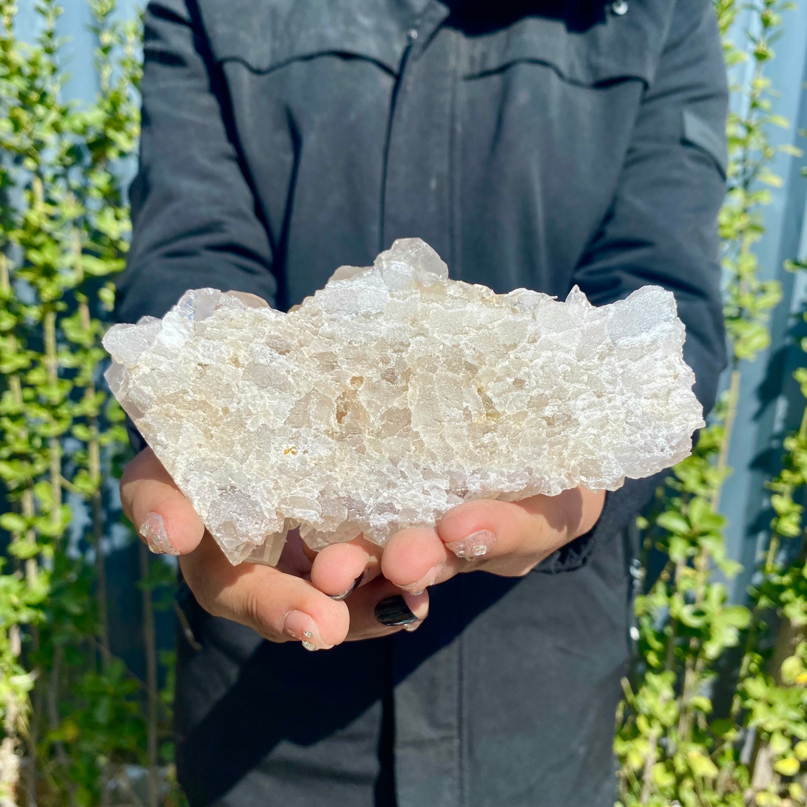1.21LB Large Natural Clear White Crystal Quartz Cluster Energy Healing Specimen