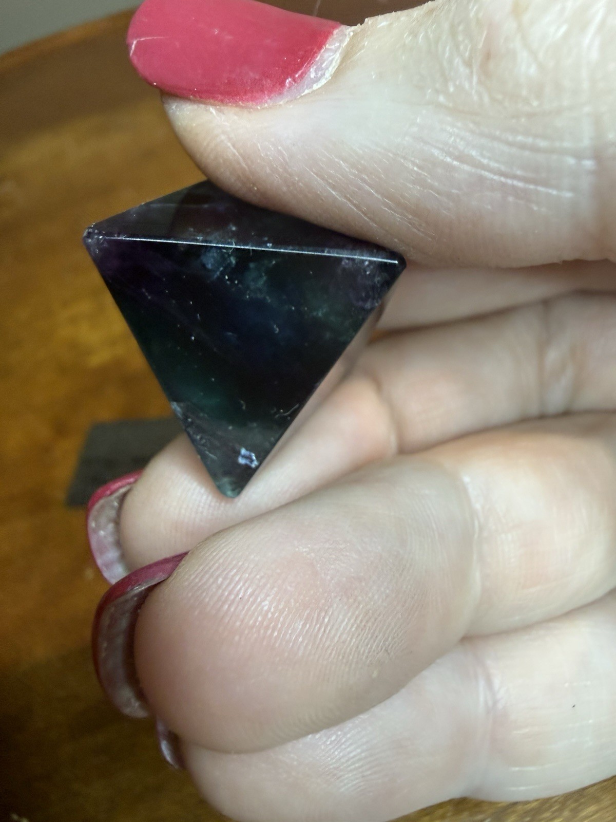 Fluorite Octahedron Natural Cleaved Polished Stunning Colors