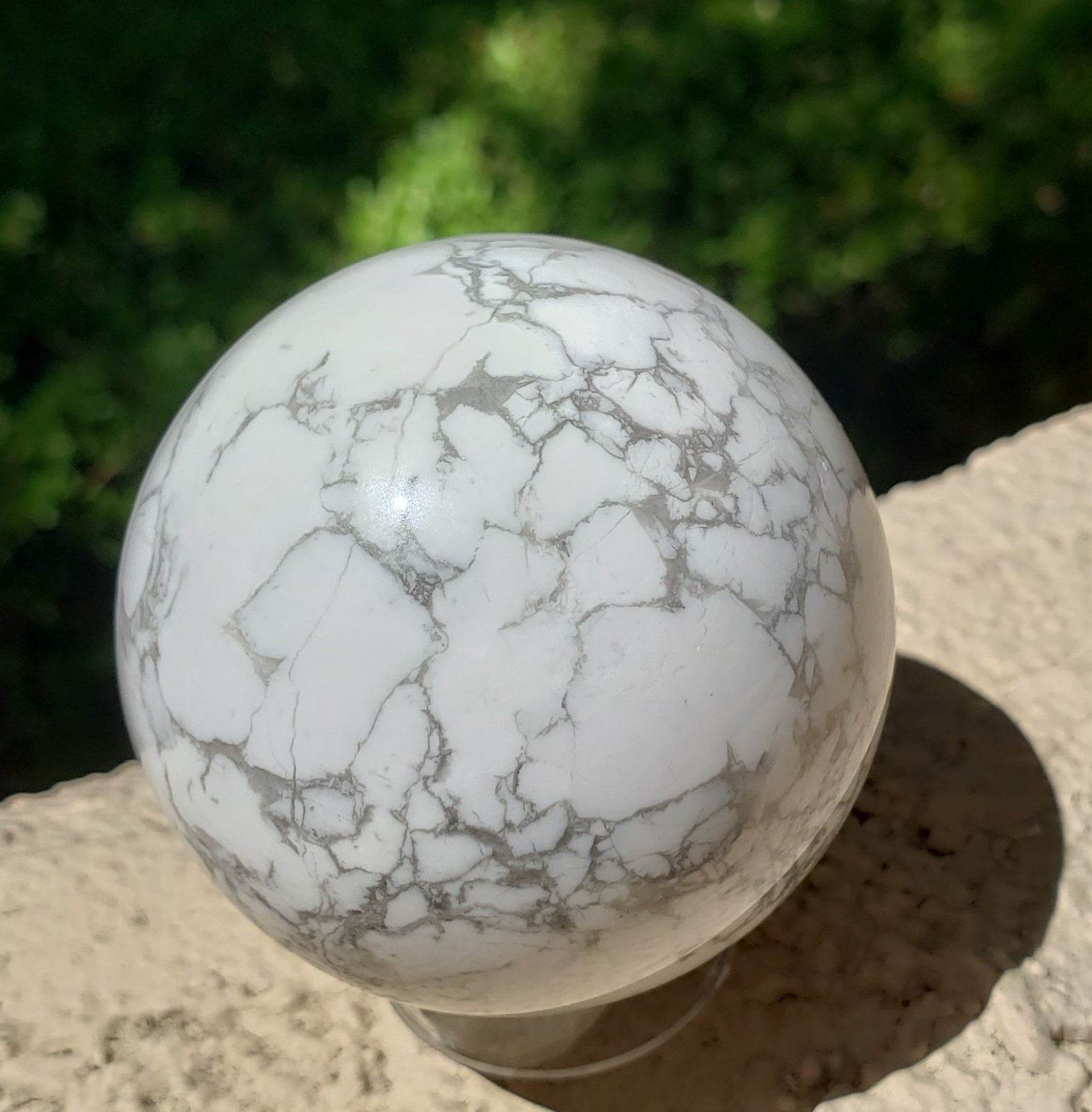 2.28″ Howlite Quartz Crystal Sphere Orb Ball, 300g or 10.6 oz