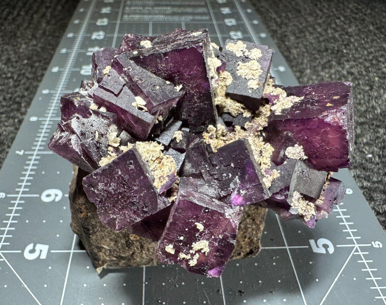 ➤ 3 Inch PURPLE FLUORITE CRYSTALS & DOLOMITE Elmwood Mine TN VIDEO➤255