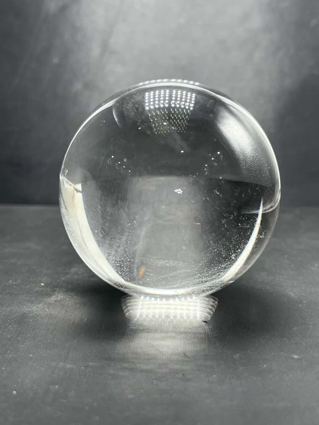 73mm Natural clear crystal sphere quartz pyramid polished ball Reiki energy