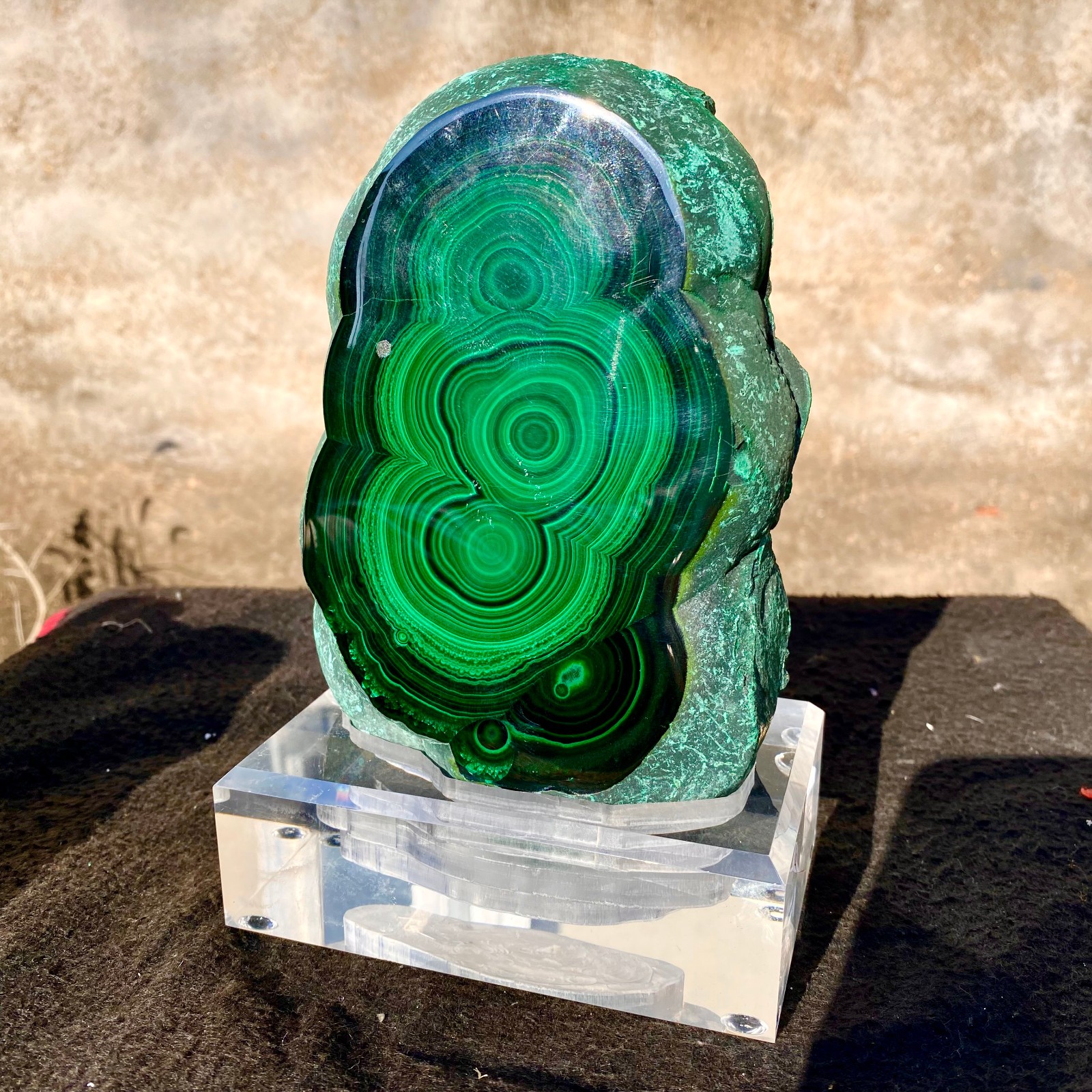 6.28LB Natural Green Malachite Crystal Flaky Pattern Ore Specimen Quartz Healing