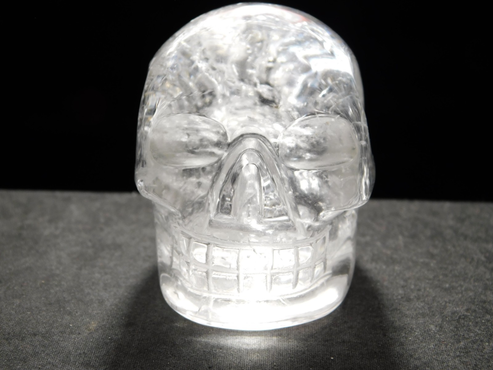 wOw! VERY Translucent Quartz Crystal SKULL Brazil 178gr
