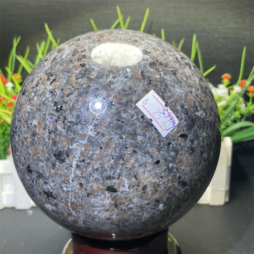 8.6LB 5.1″ Natural Yooperlite Sphere Ball Crystal Mineral UV Reiki Healing