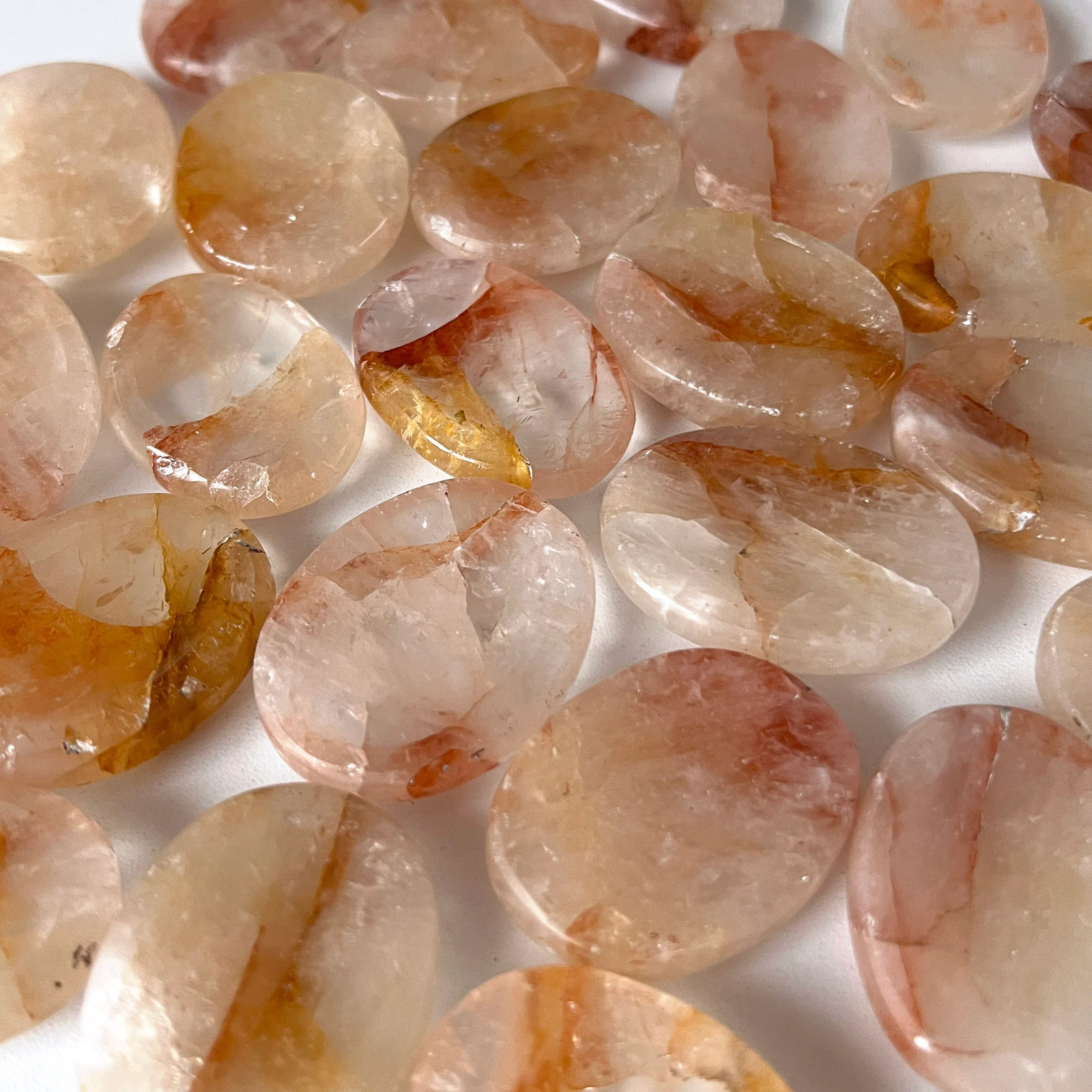 Fire Quartz Worry Stone | Hematoid Quartz | Vitality | Self-Worth | Confidence |