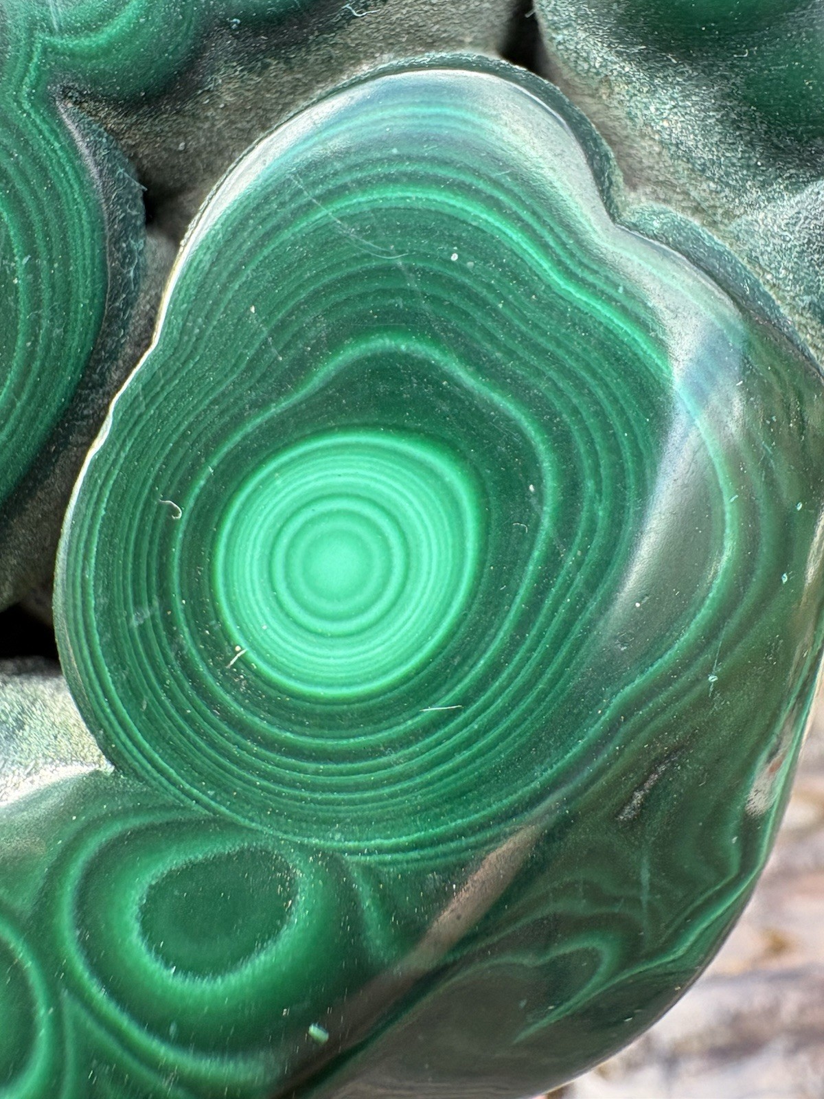 Polished Green Malachite Specimen- Natural 2.7” Banded Malachite Mineral Congo