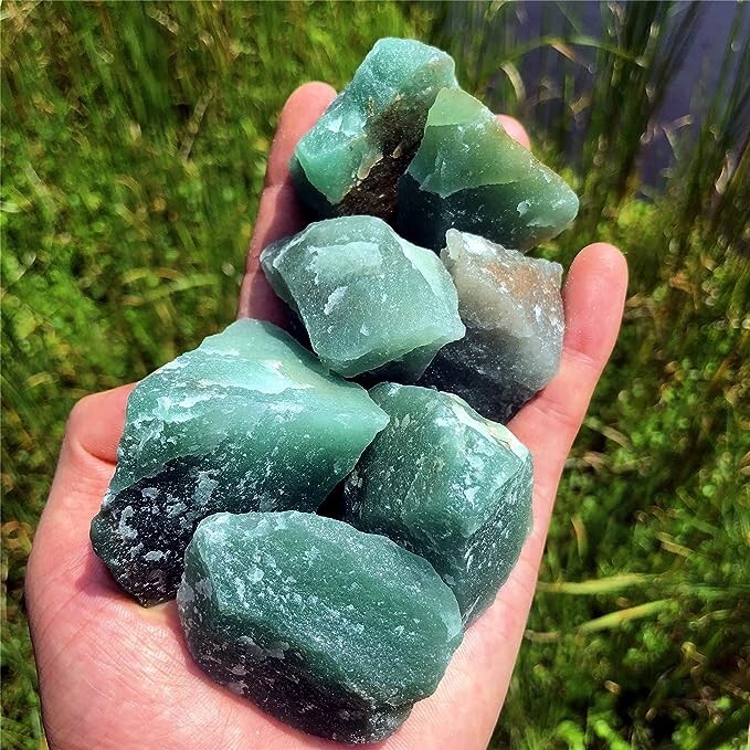 Raw Rough Green Aventurine Large Chunks Healing Reiki Crystal Mineral Rocks Gift