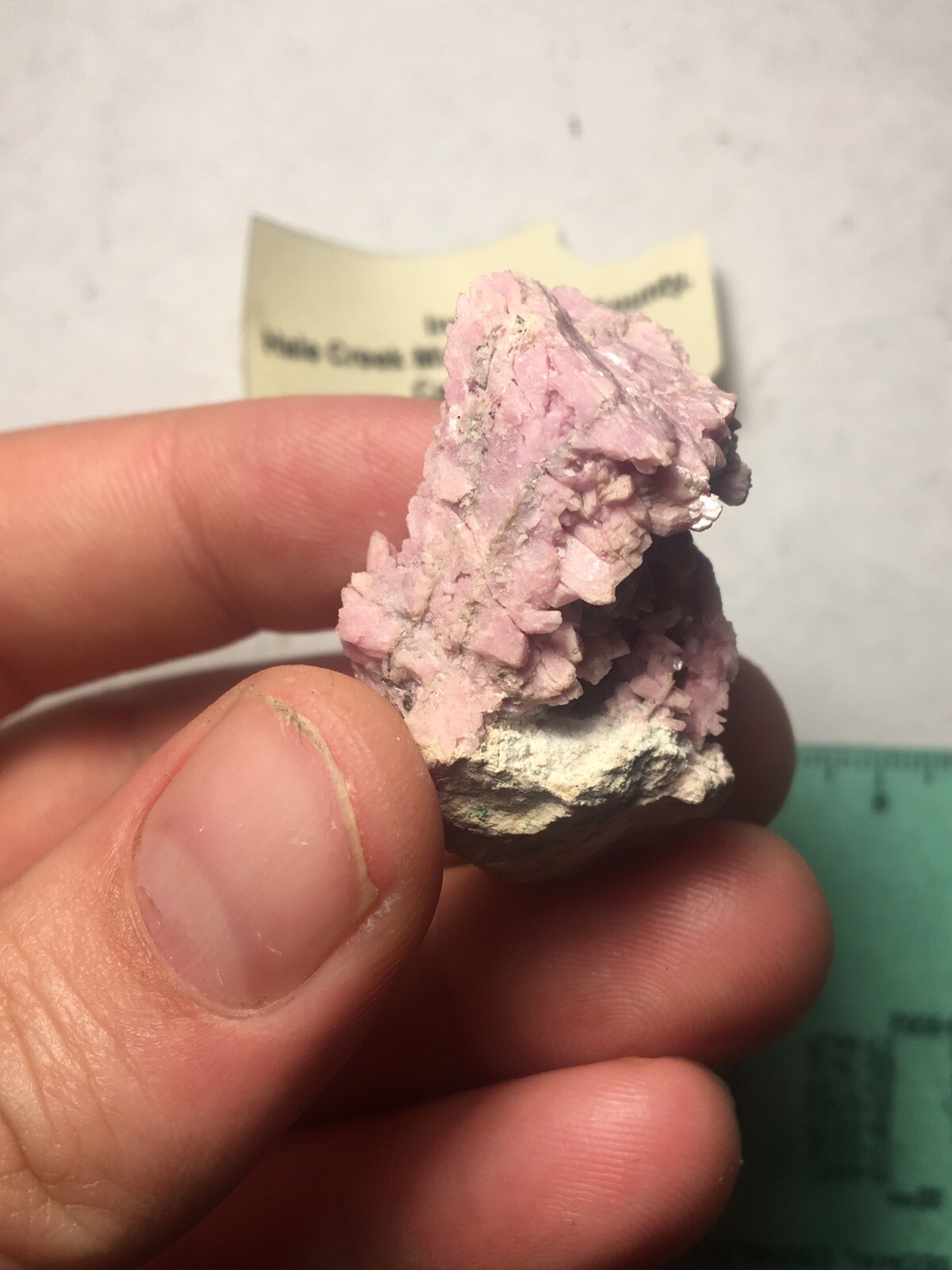 Natural Pink Inesite Crystal Cluster Hale Creek Mine California CA