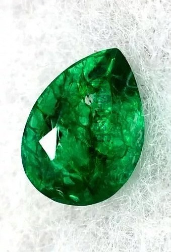 Certified Natural Colombian Green Emerald Pear Cut Loose Gems custom free 10Ct