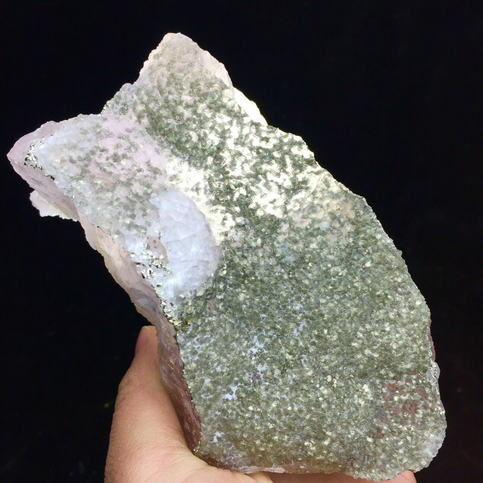 1.6 LB Natural Shiny Pyrite Based on the Purple Spherical Fluorite Crystal