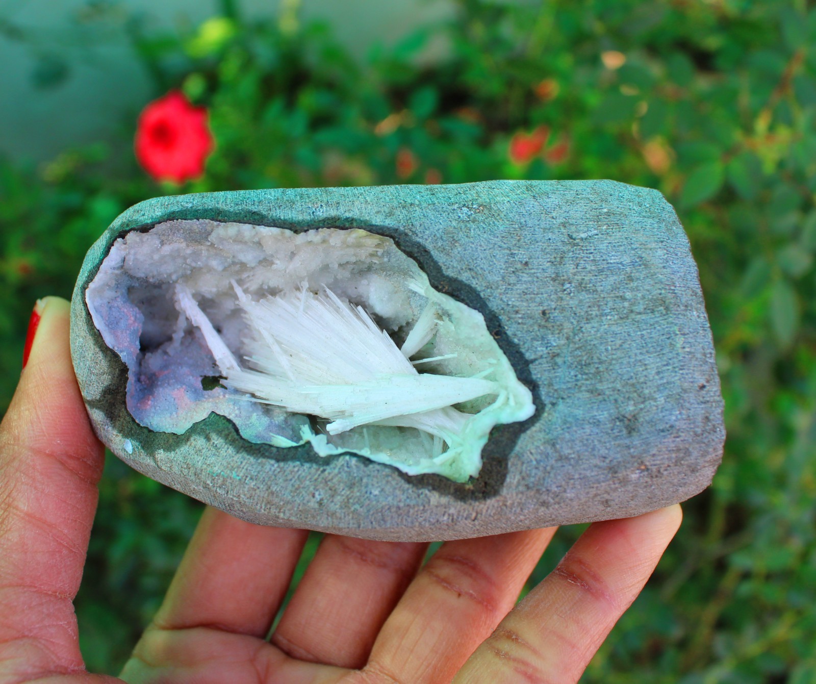 Scolecite Format In Geode Minerals Specimen#A9
