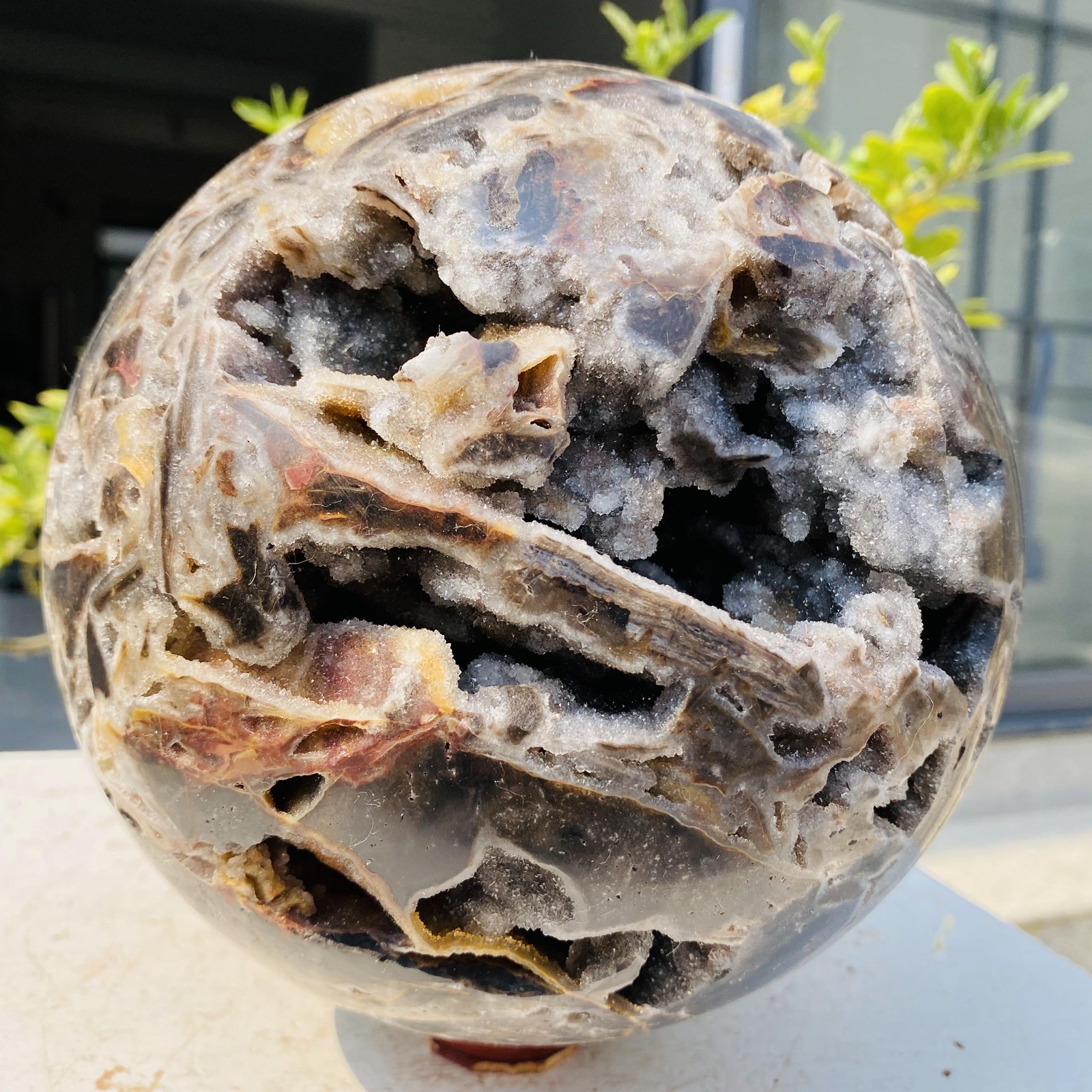 Natural Sphalerite ore Quartz Sphere Quartz Crystal Ball Reiki Healing 5900g