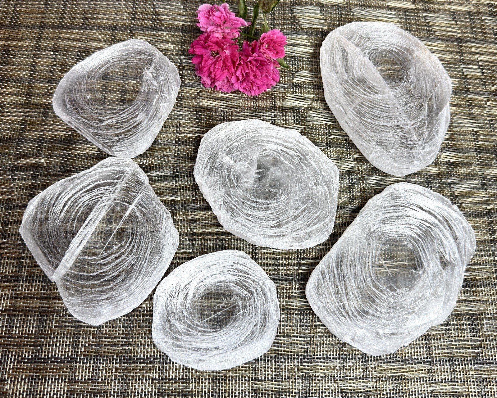 Wholesale Lot 2 Lbs Natural Fingerprint Selenite Rough Crystal Healing Energy