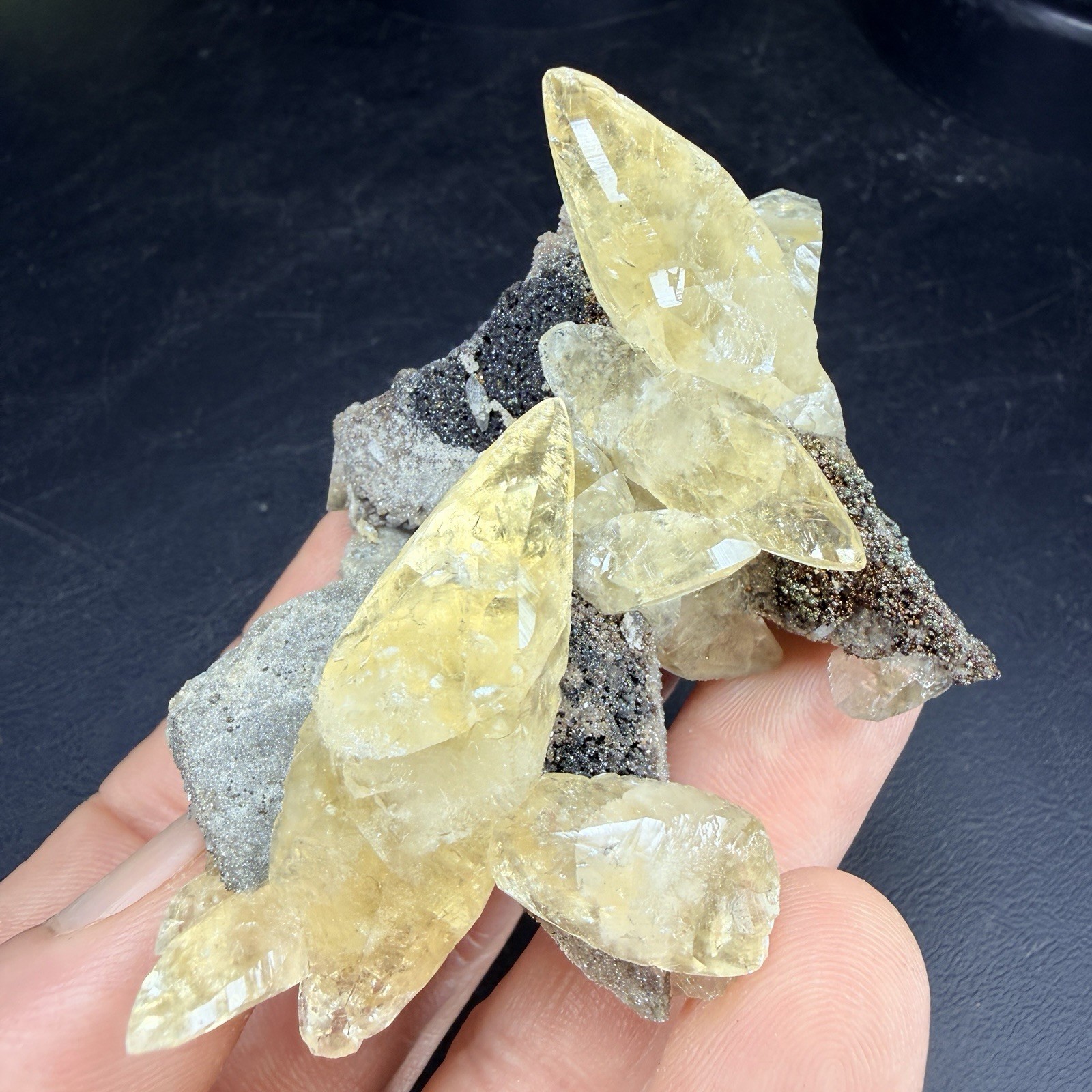 Golden Calcite Chalcopyrite Dolomite Crystal Combo / Sweetwater Mine *Video*