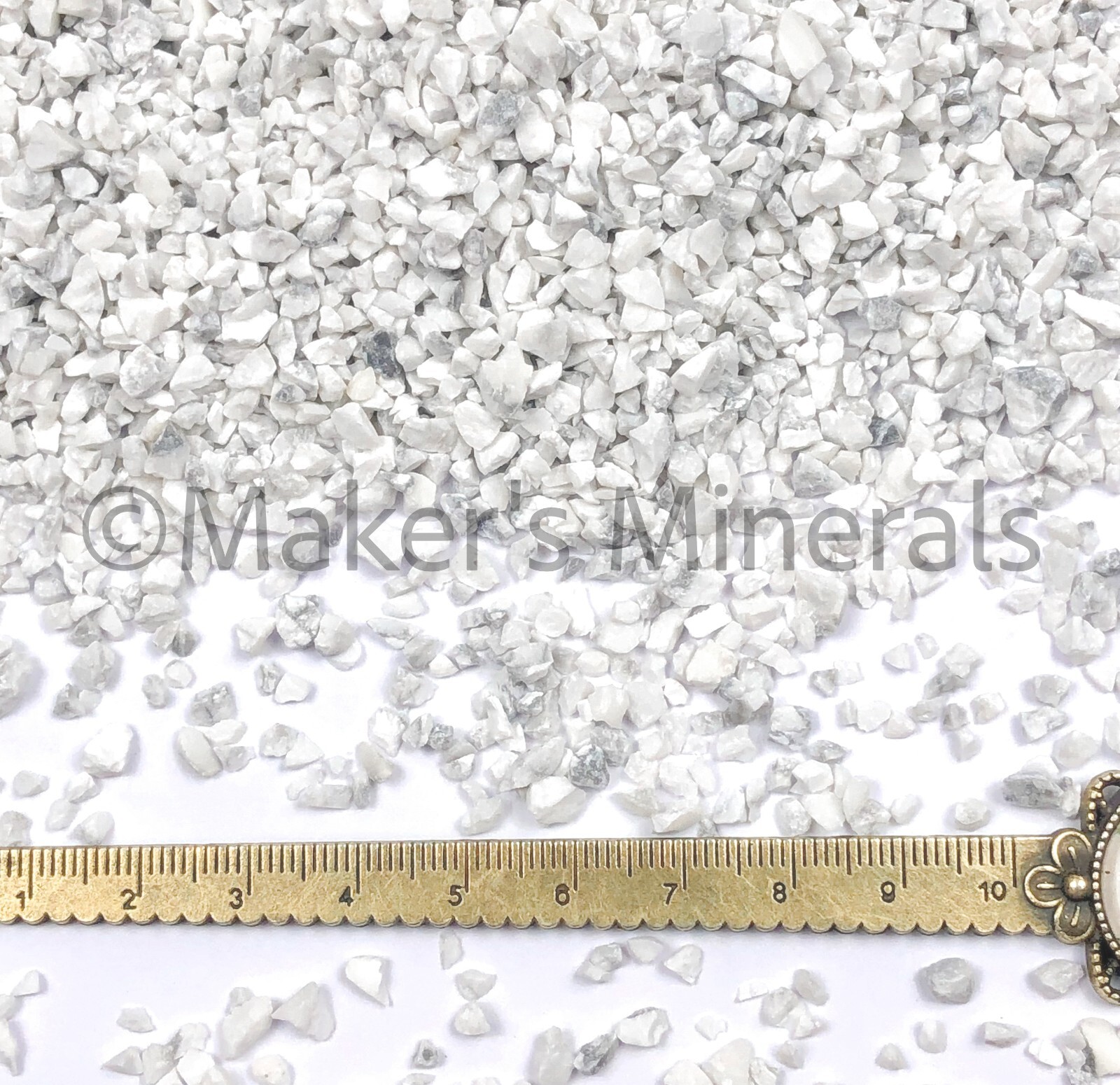 Crushed White Howlite, Gravel 4mm-2mm, Orgone, Crafts, Art, & Resin Supplies