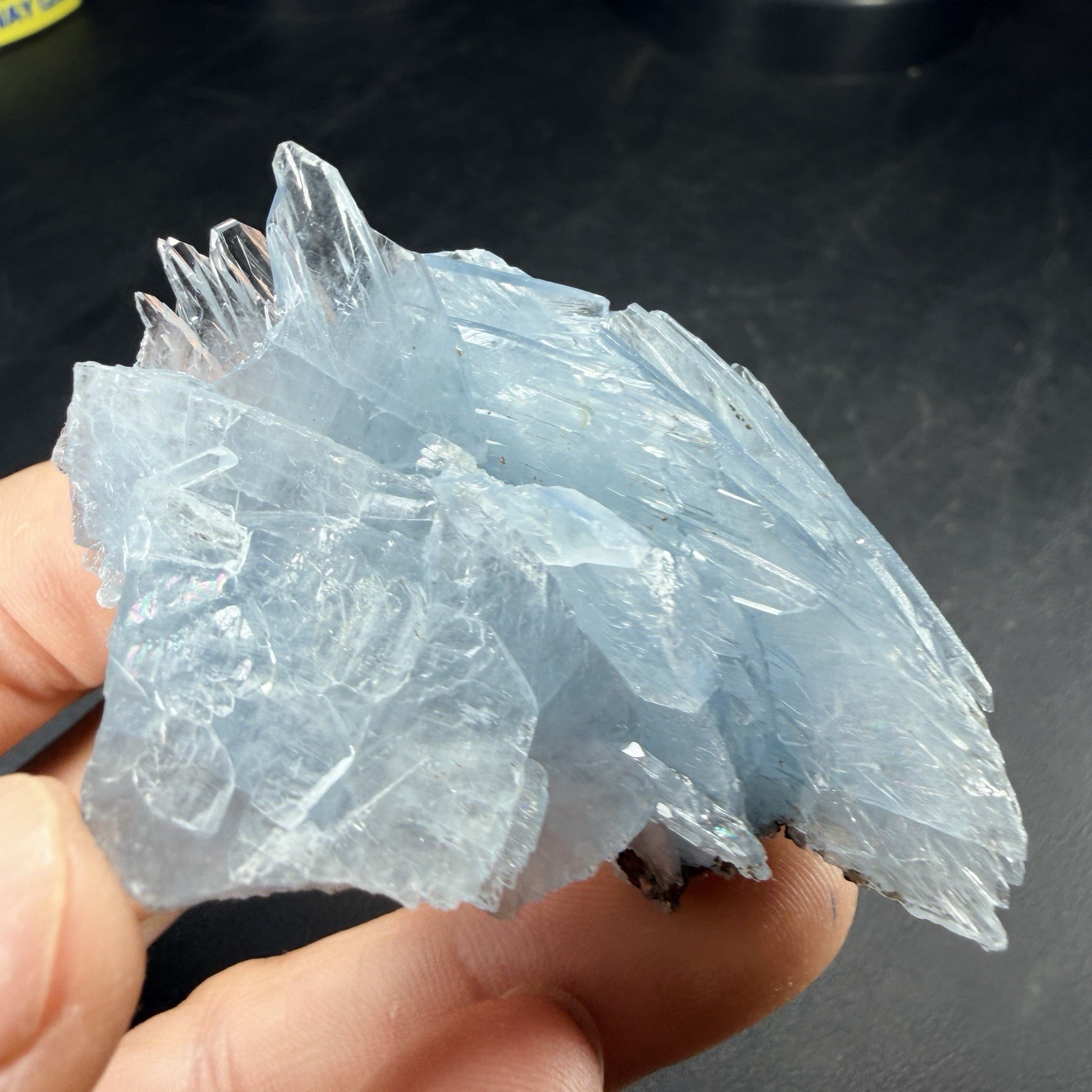 Blue Barite Crystal Blade Cluster from Morocco