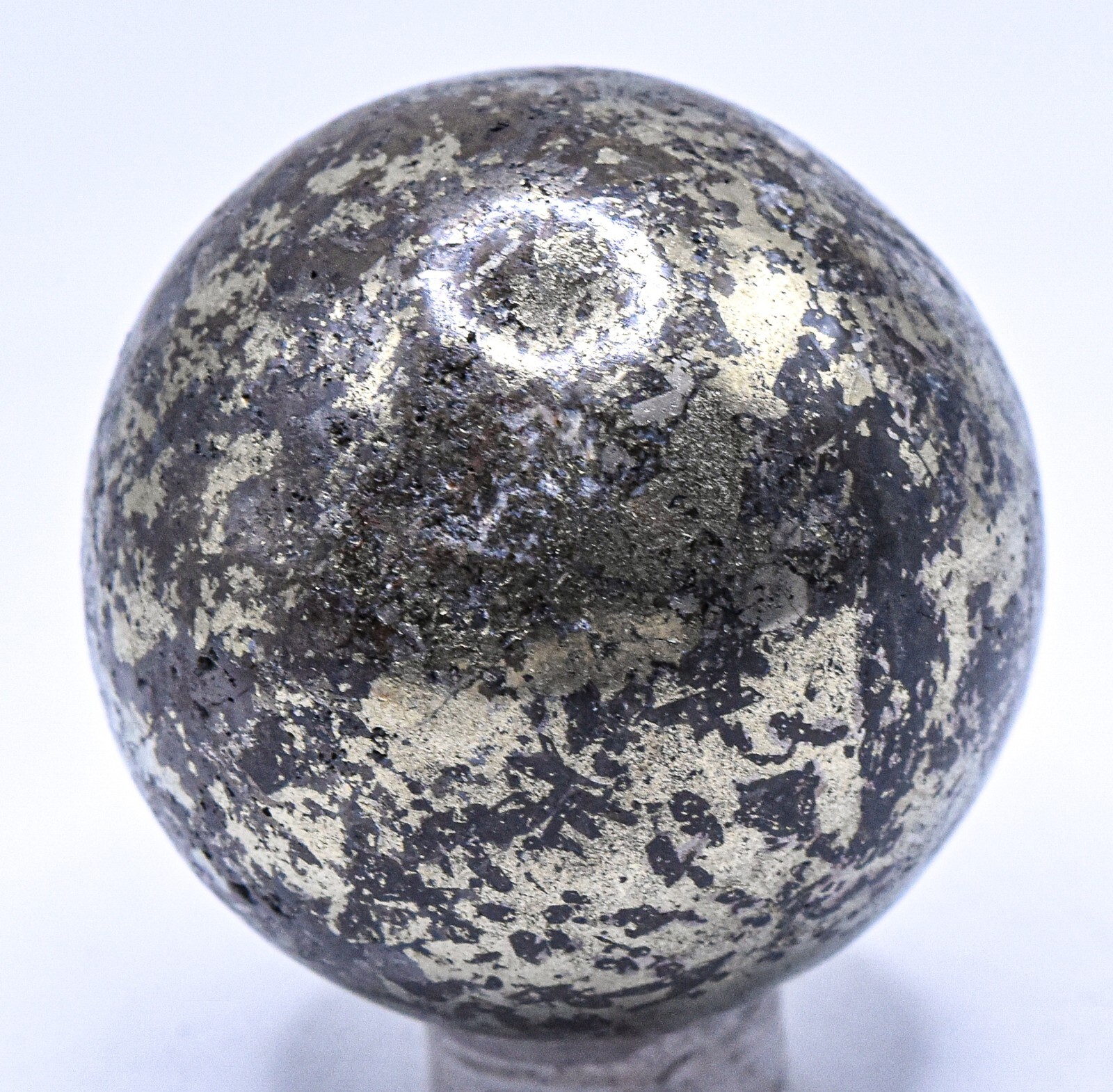 41mm Chalcopyrite w/ Heamtite Sphere Polished Sparkling Gemstone Mineral – Peru