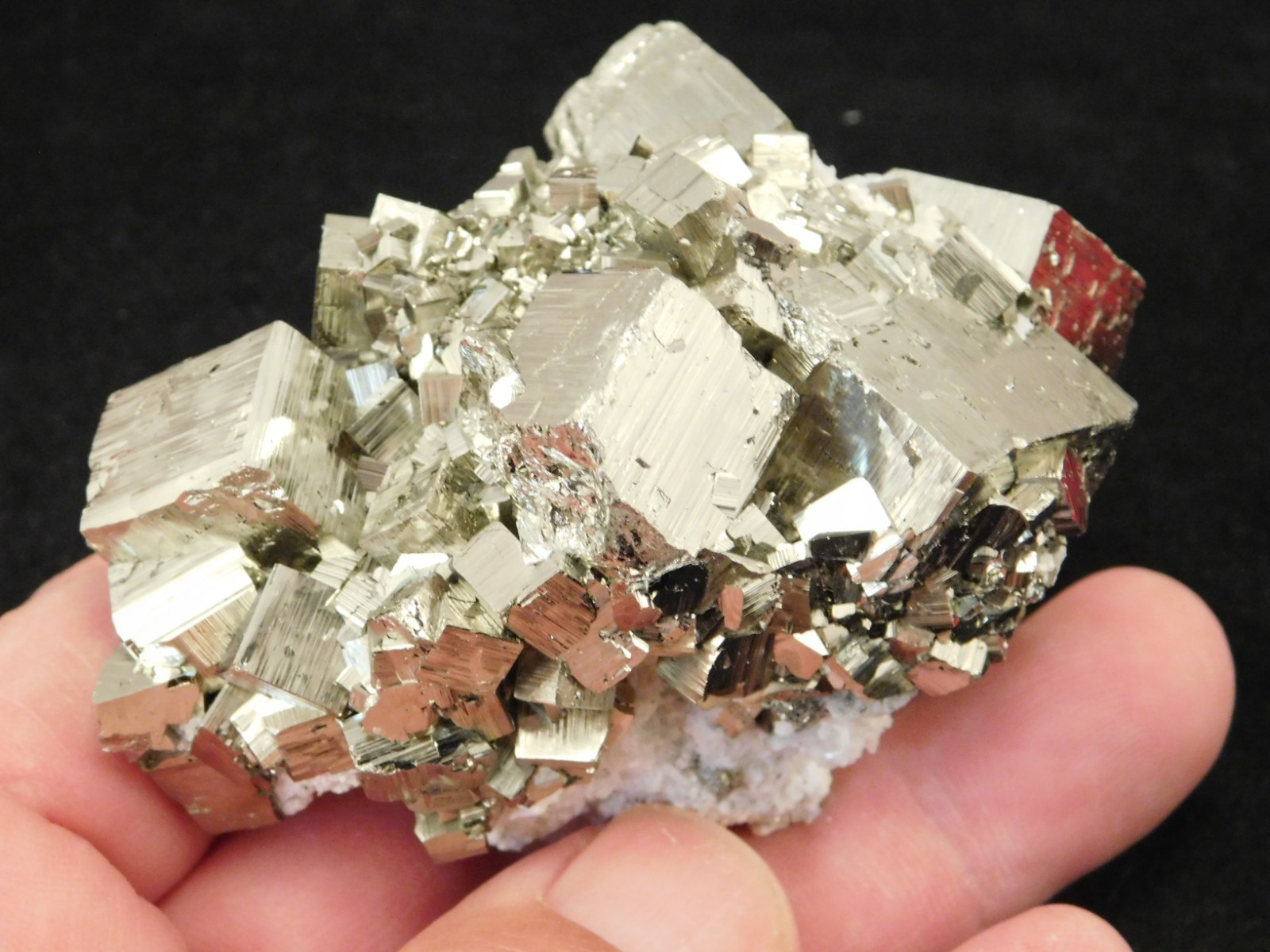 wOw! Larger! Super Nice! PYRITE Crystal CUBE Cluster Huanzala Mine Peru 247gr