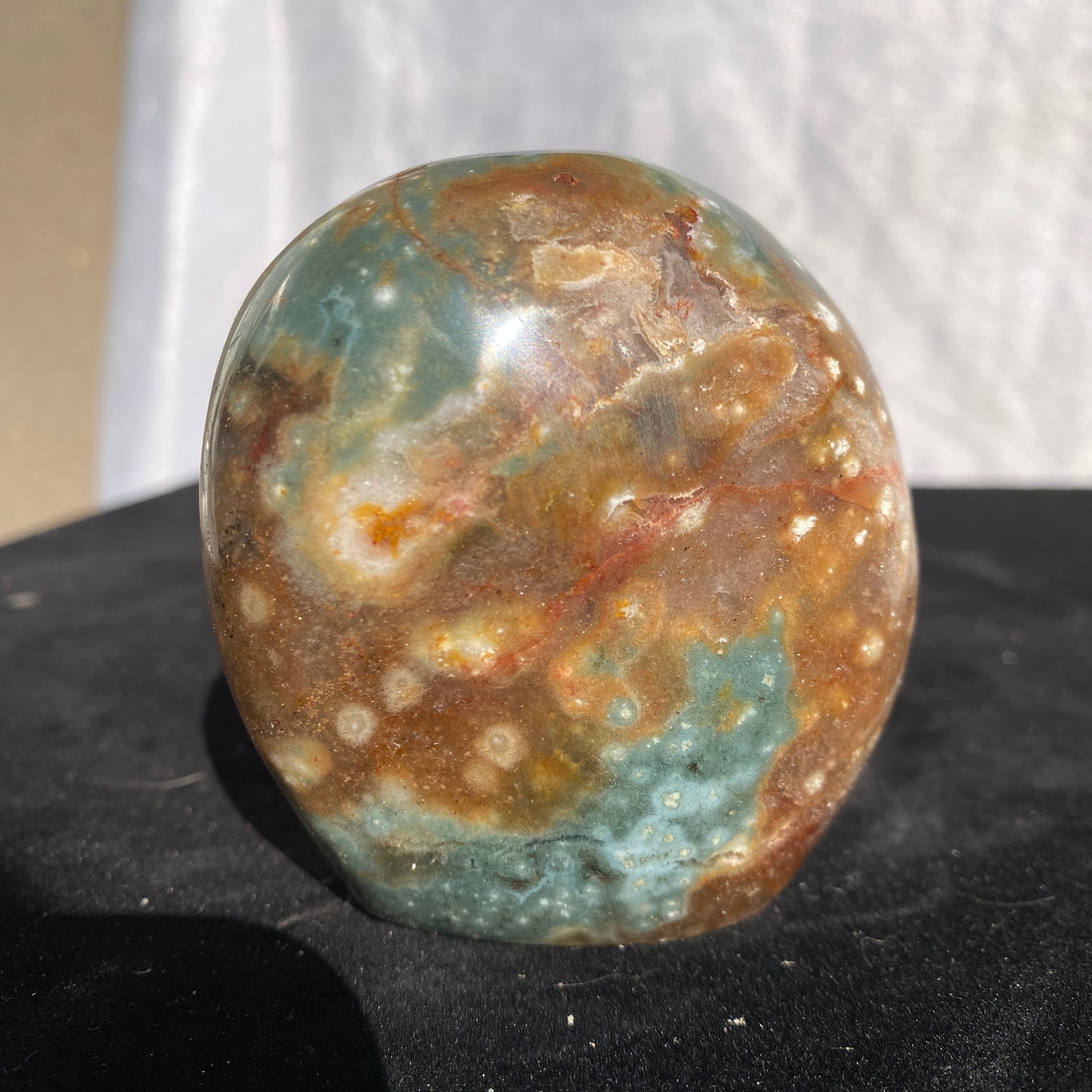 290g Natural polychrome Ocean Jasper Specimen Quartz Crystal Reiki Healing