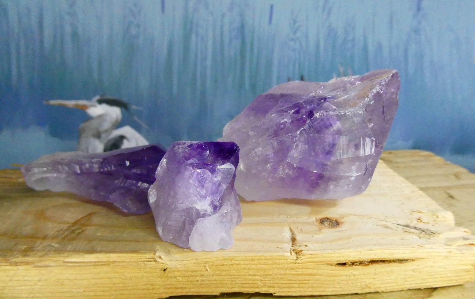 3 Amethyst Crystal Large Chunky Tips Points Weight 160g Approx 27mm – 65mm