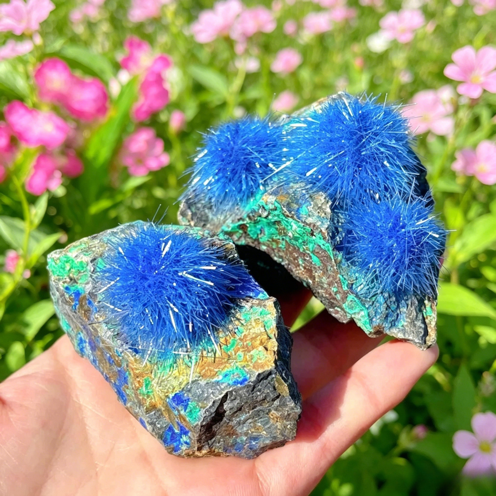 Rare Dandelion Zeolite Quartz Cluster Natural Mineral Specimen Crystal Decor 1pc