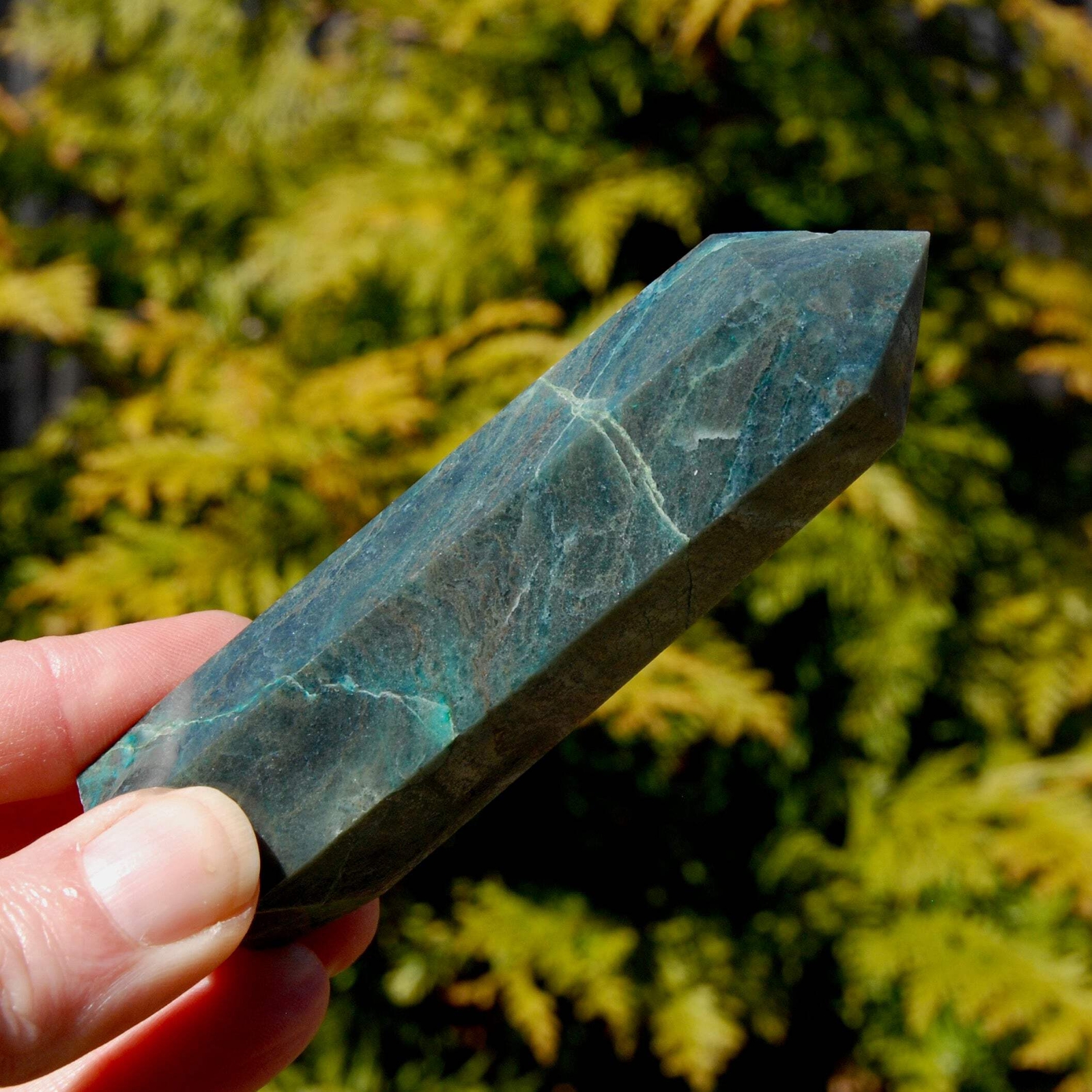 4in 133g Chrysocolla Shattuckite Crystal Tower