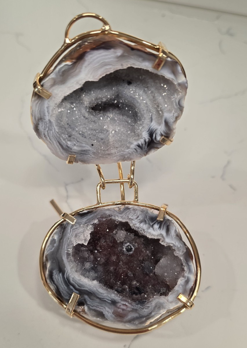 Natural Druzy Geode Crystal Jewelry Box #2