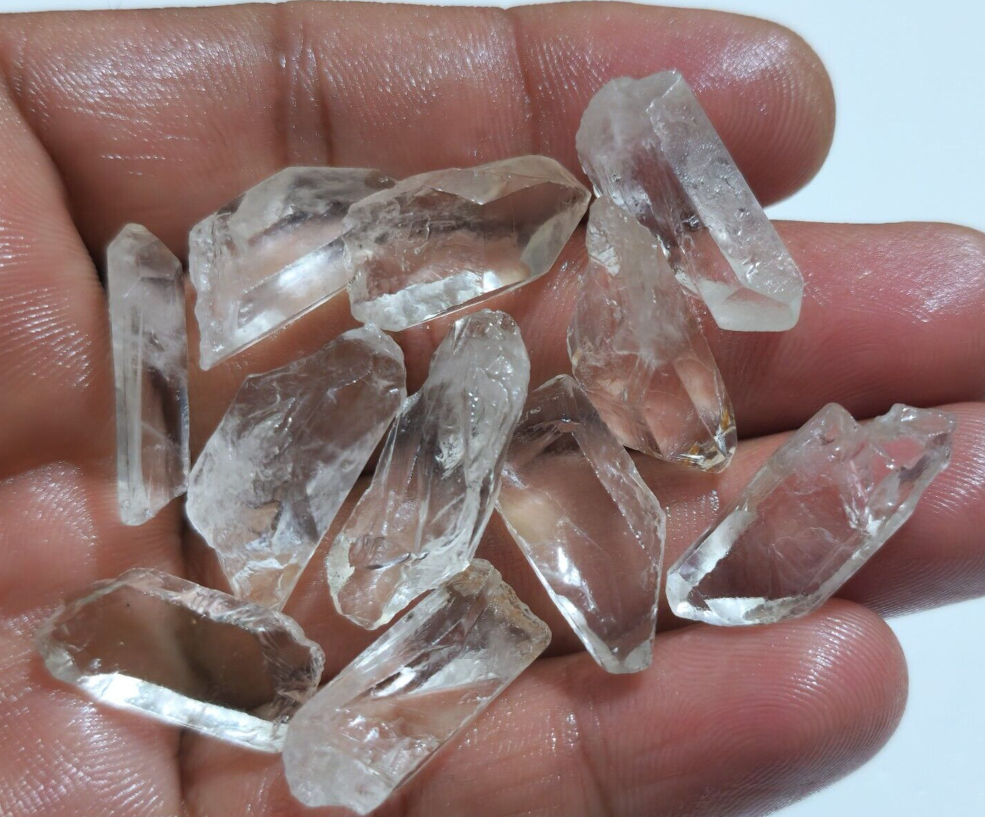 Amazing Crystal Quartz Rough 11 Pcs Lot Huge Size 20-25 MM Rare Loose Gemstone