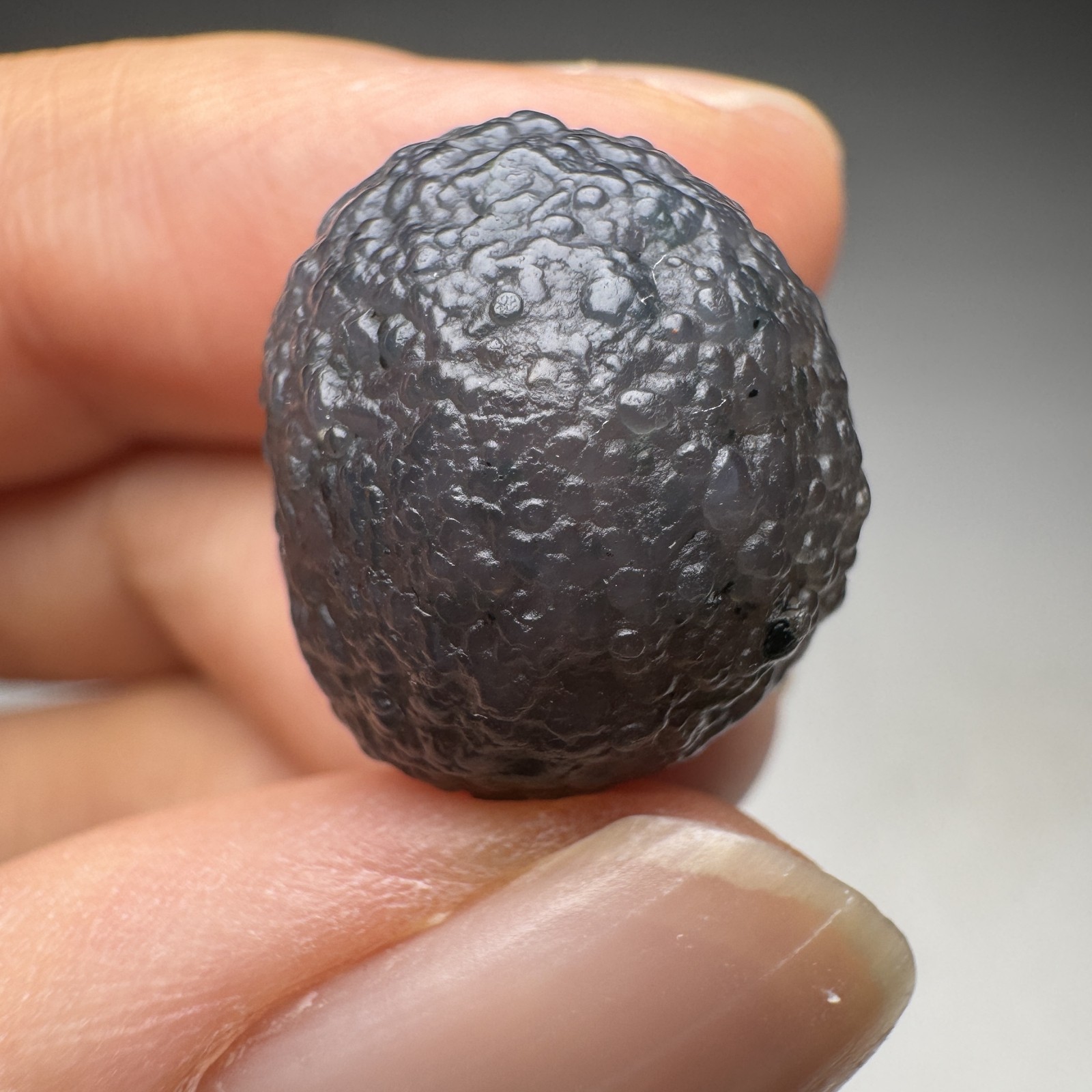 1.7cm/5.4G Raw Round Alxa Gobi Eye Agate Bead, All Natural, Oily Luster-6482