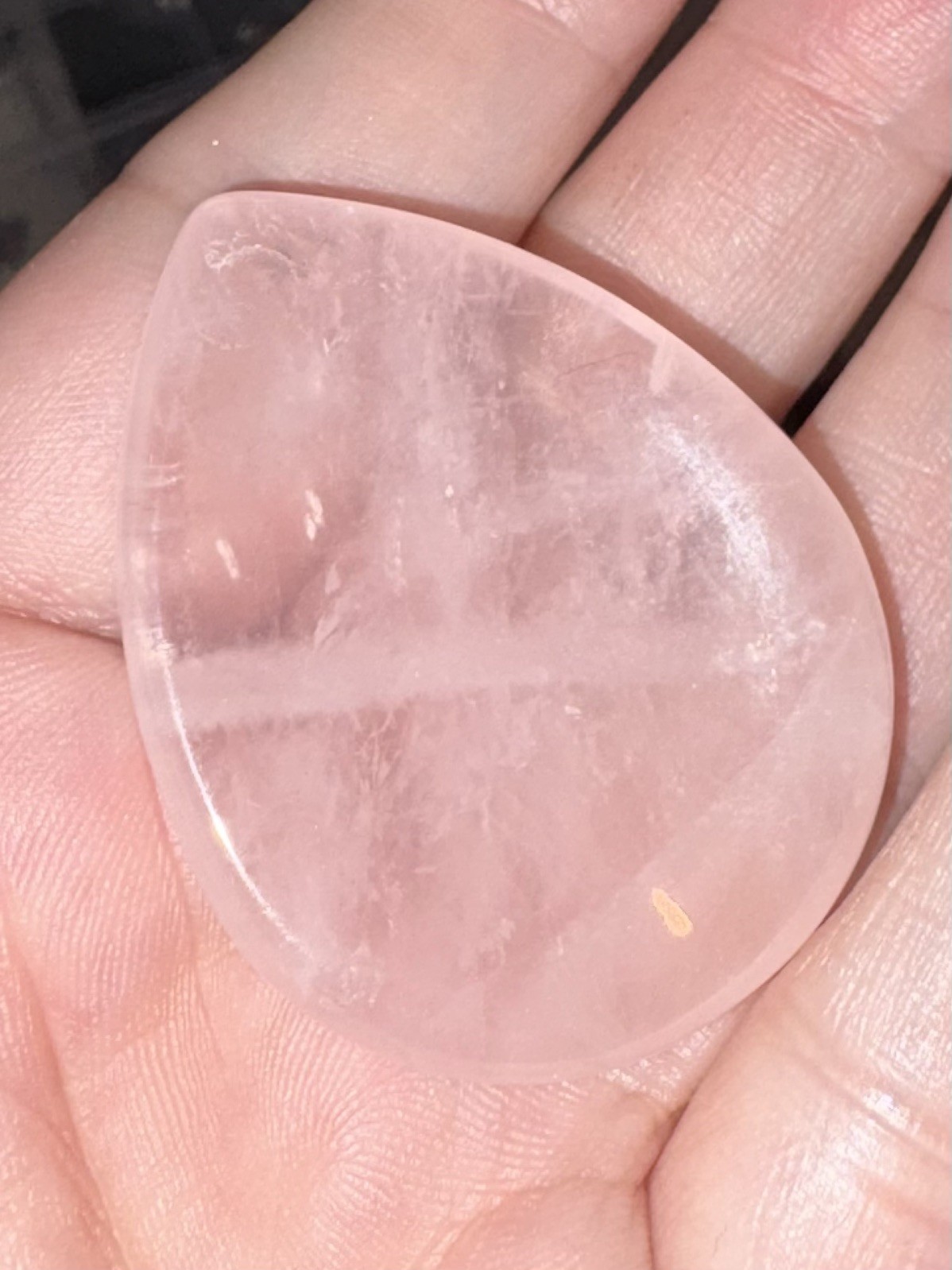 4.5cm Rose Quartz Worry Palm Rubbing Stone – Natural Crystal Stones for Anxiety