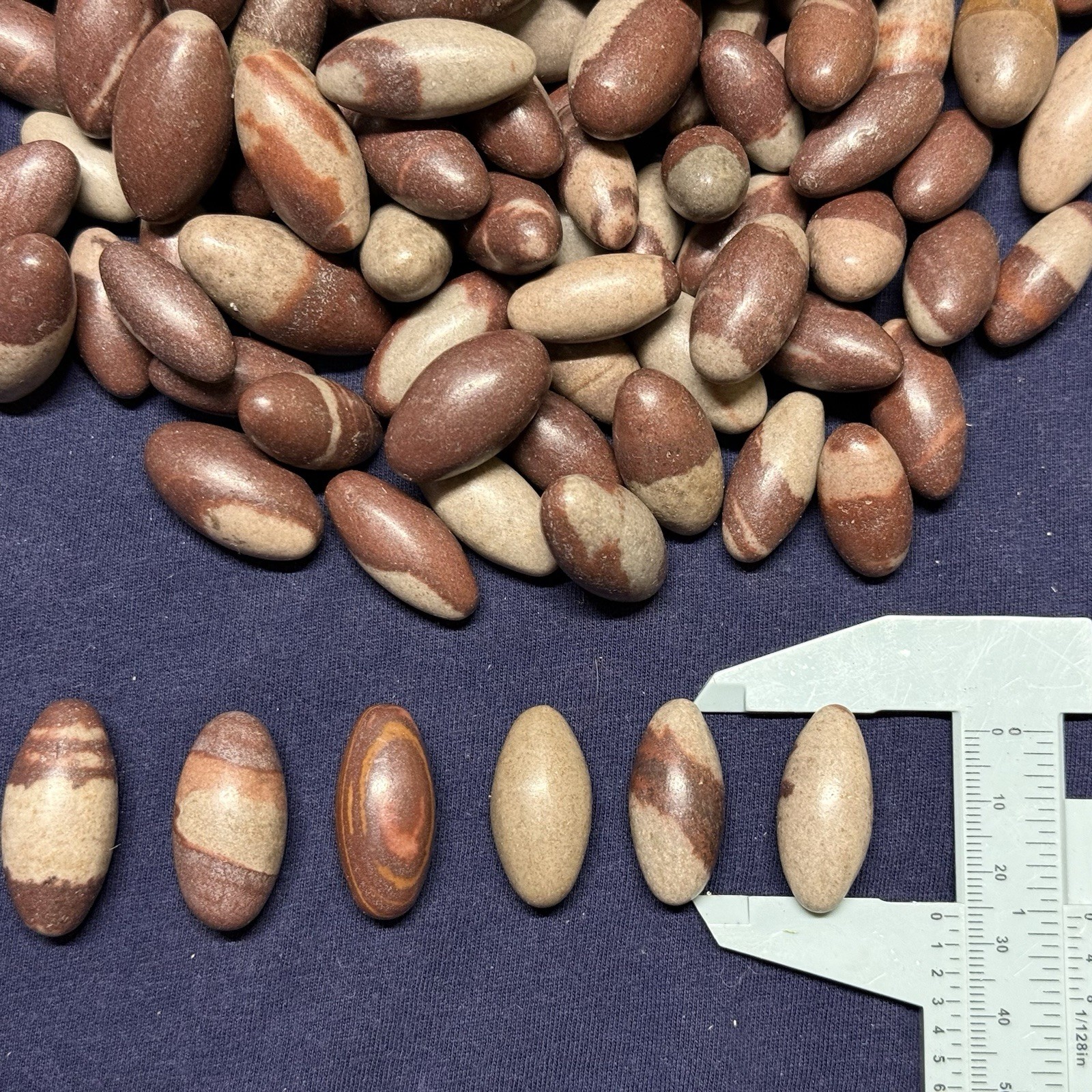 10 pc small 1” Shiva Lingam stone from India – Narmada River High Quality