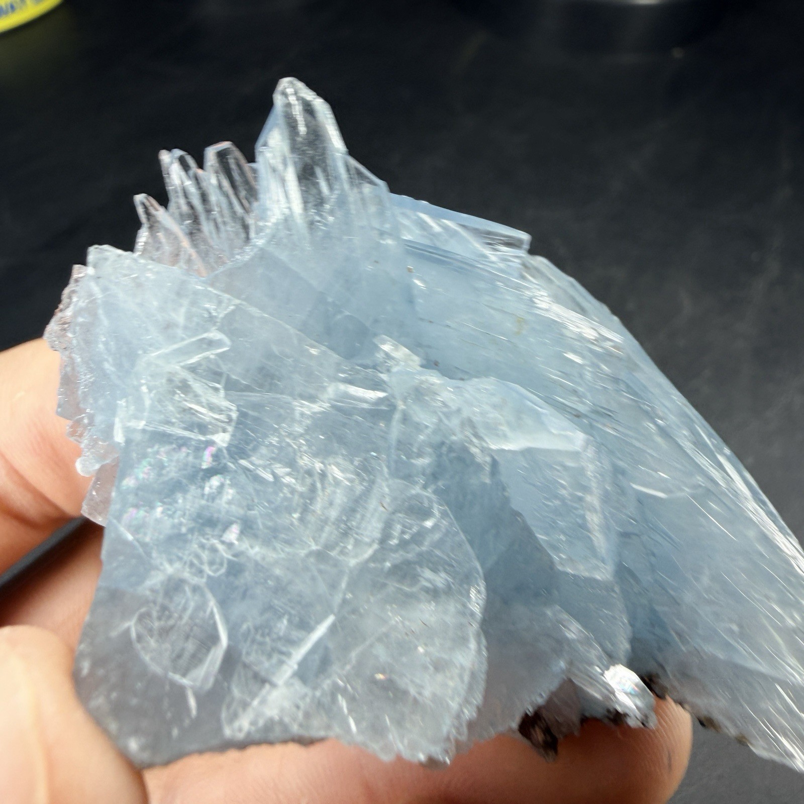 Blue Barite Crystal Blade Cluster from Morocco