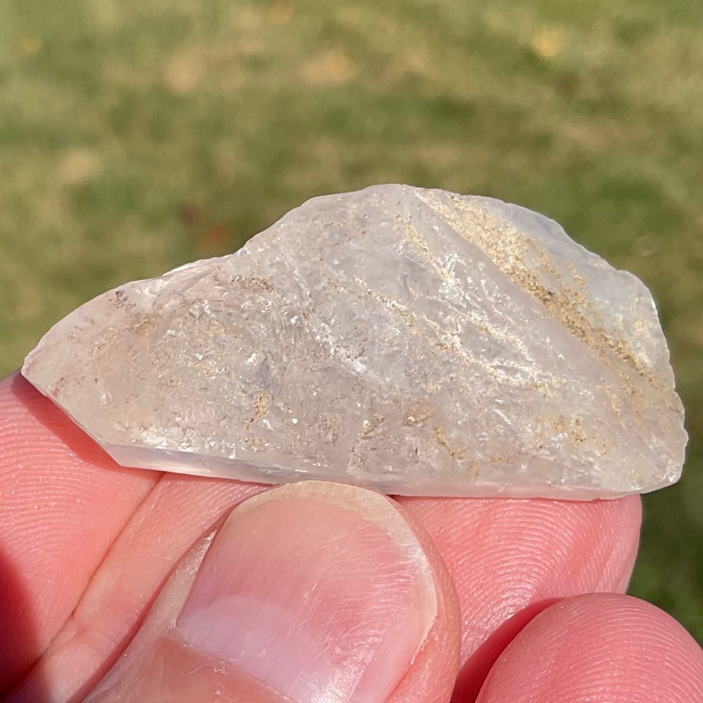 Etched Quartz Crystal Phantom Specimen 16g Natural Lightning Strike Look
