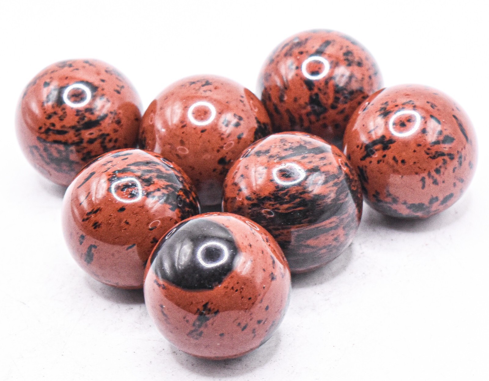 25mm Black Brown Mahogany Obsidian Sphere Natural Vocanic Glass Ball Mexico 1PC