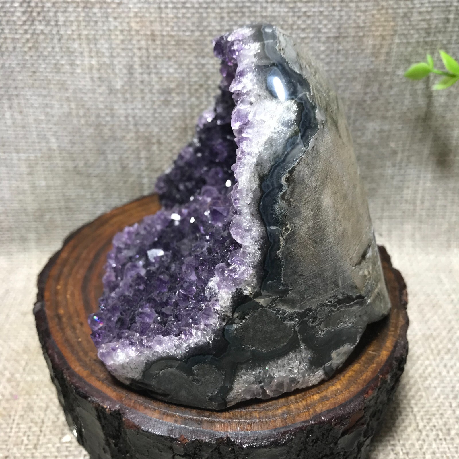 545g Natural Amethyst Cluster Geodes Cut Base Quartz Crystal Healing 69
