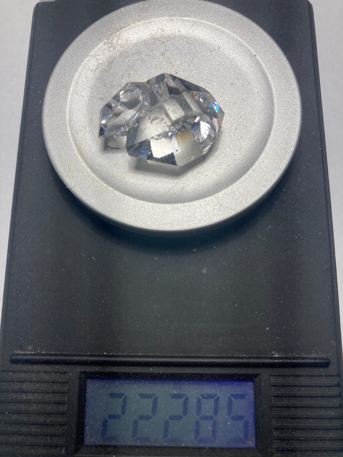 Herkimer NY AA + Diamond NEW TREASURE BOX 20mm x 16mm, 22.29ct sec B1