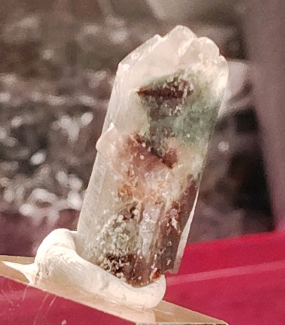 Tabular Quartz Crystal Red Phantom Hematite & Epidote Meigu China 26mm