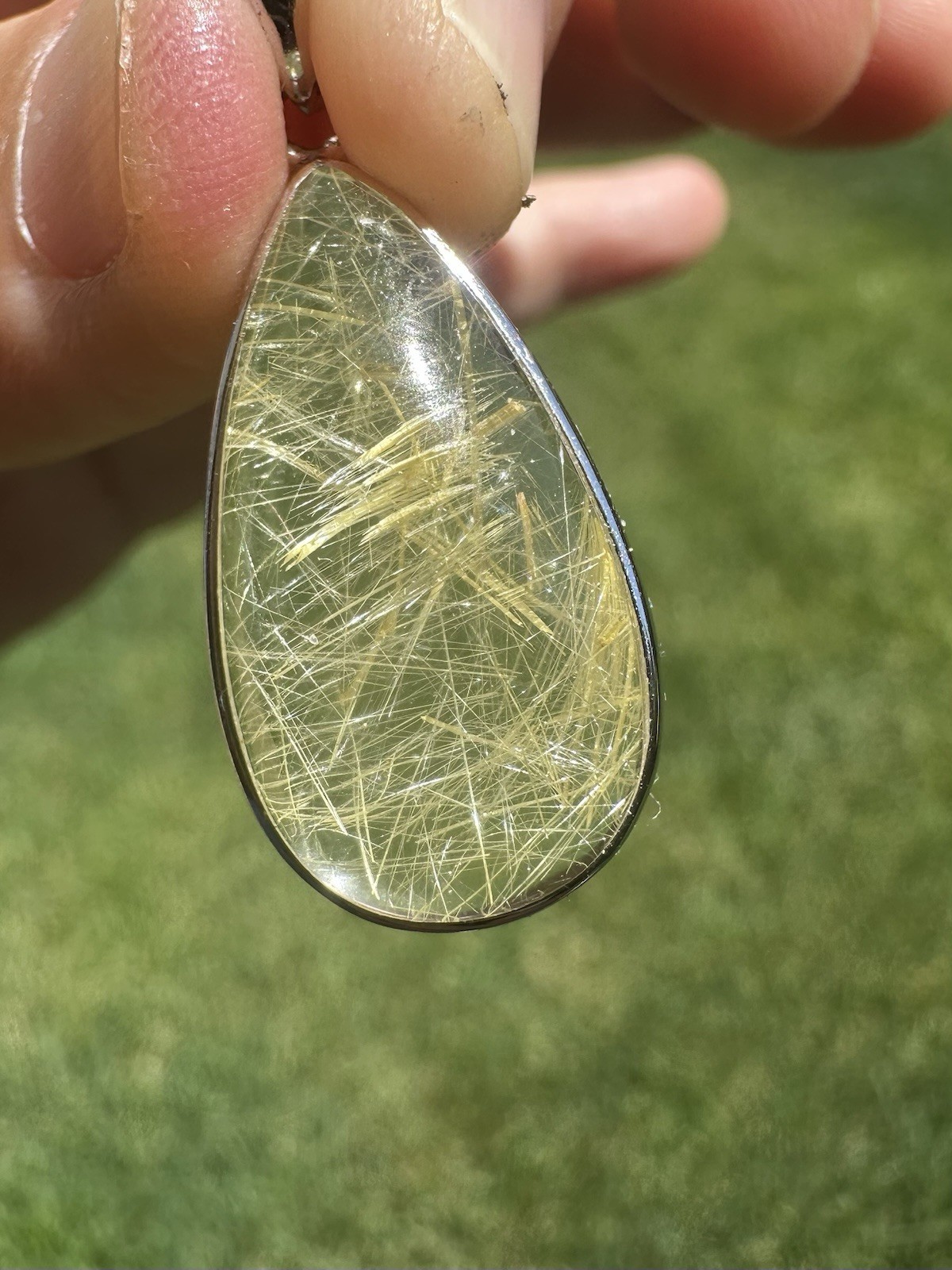 High Quality Golden Rutilated Quartz Pedant（price firm)(G1)