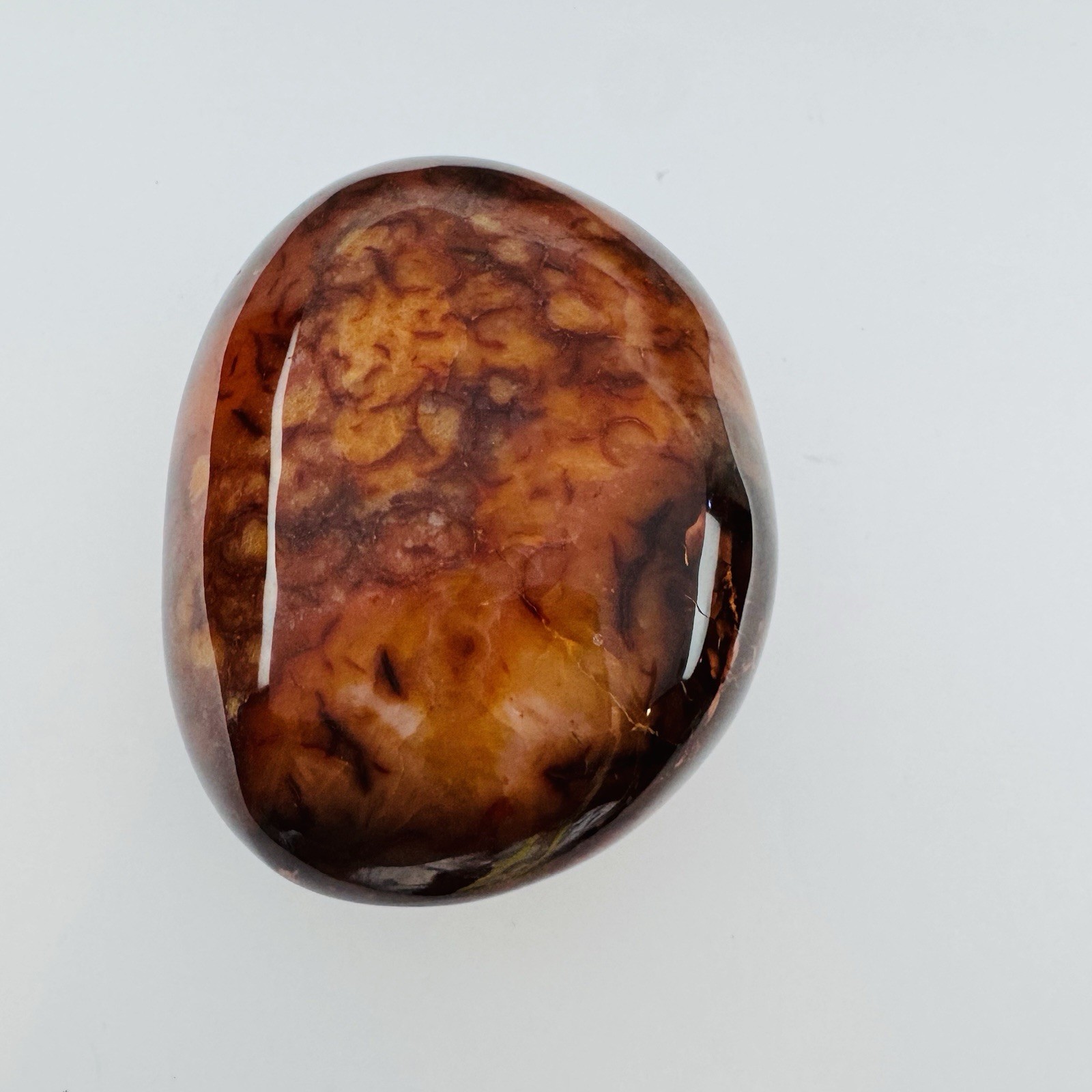 Large Carnelian Agate Freeform Polished Stone Madagascar 2.7lb Crystal Decor