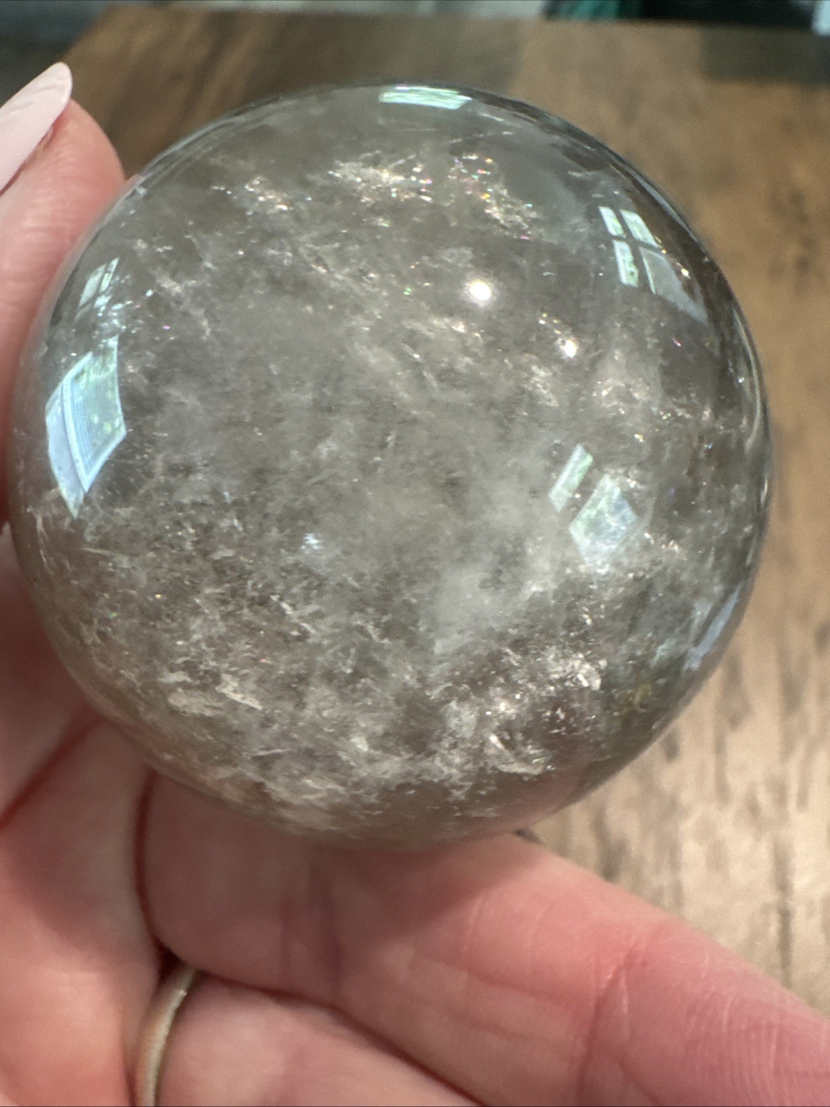 Smokey Quartz Crystal Sphere 205 Grams 2”