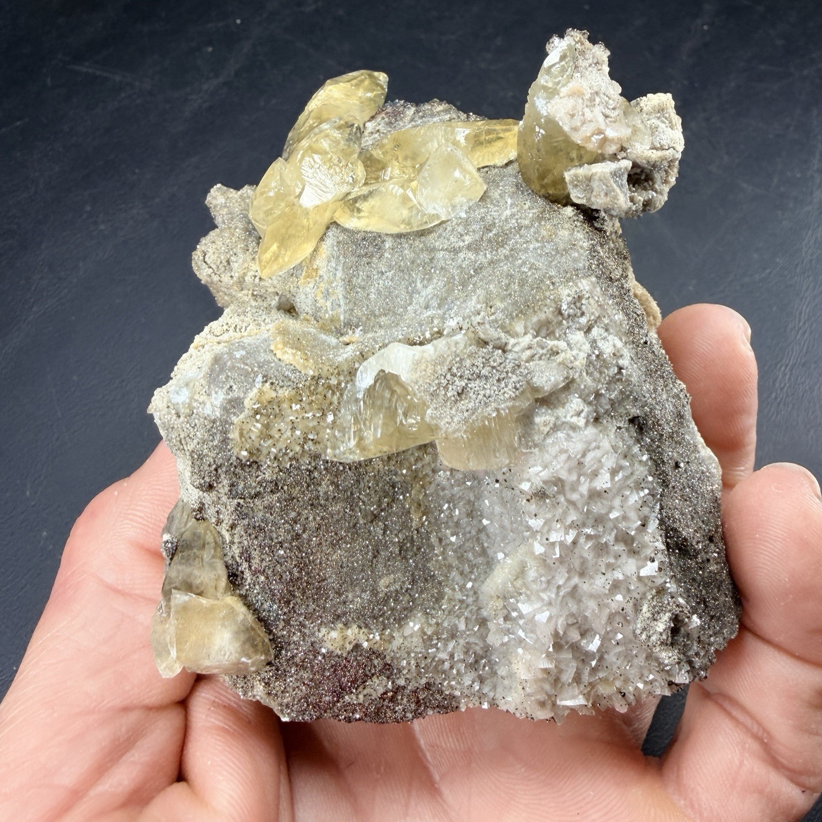 Golden Calcite Chalcopyrite Dolomite Crystal Combo / Sweetwater Mine *Video*