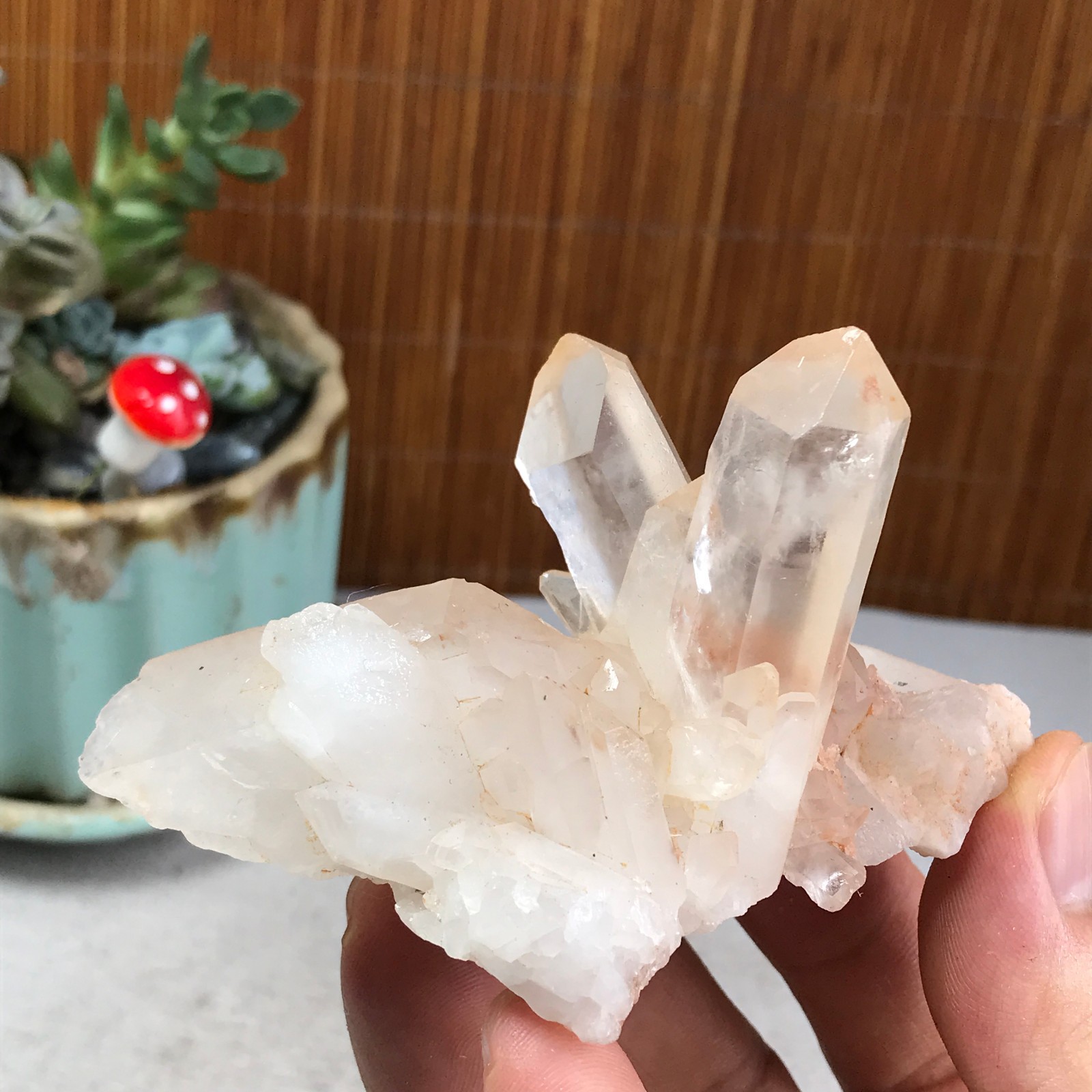 91-56-52mm Natural crystal clusters pretty Quartz Mineral Specimen 127g A6229