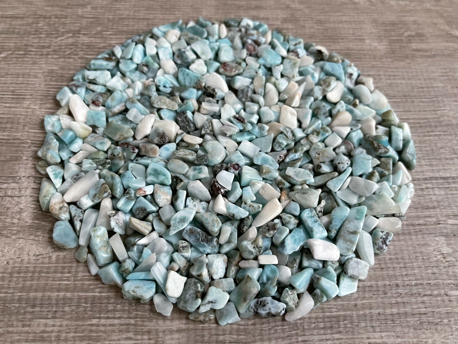 Grade A++ Larimar Semi Tumbled Gemstone Mini Chips 5 -12mm, Wholesale Bulk Lot