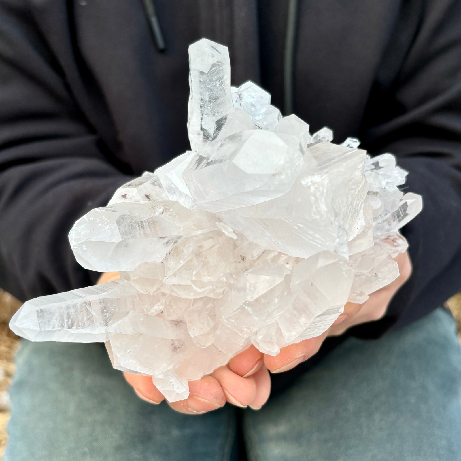 1.73LB A+++Natural white Crystal Himalayan quartz chunk mineralsls