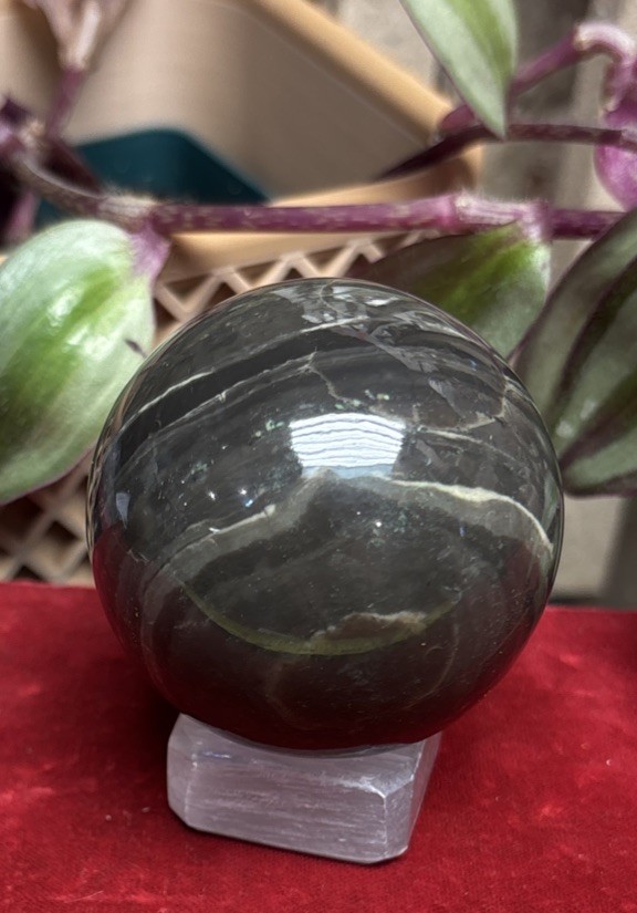 Fancy Jasper Sphere, The Supreme Nurturer Stone, Jasper 155 Grams 2”