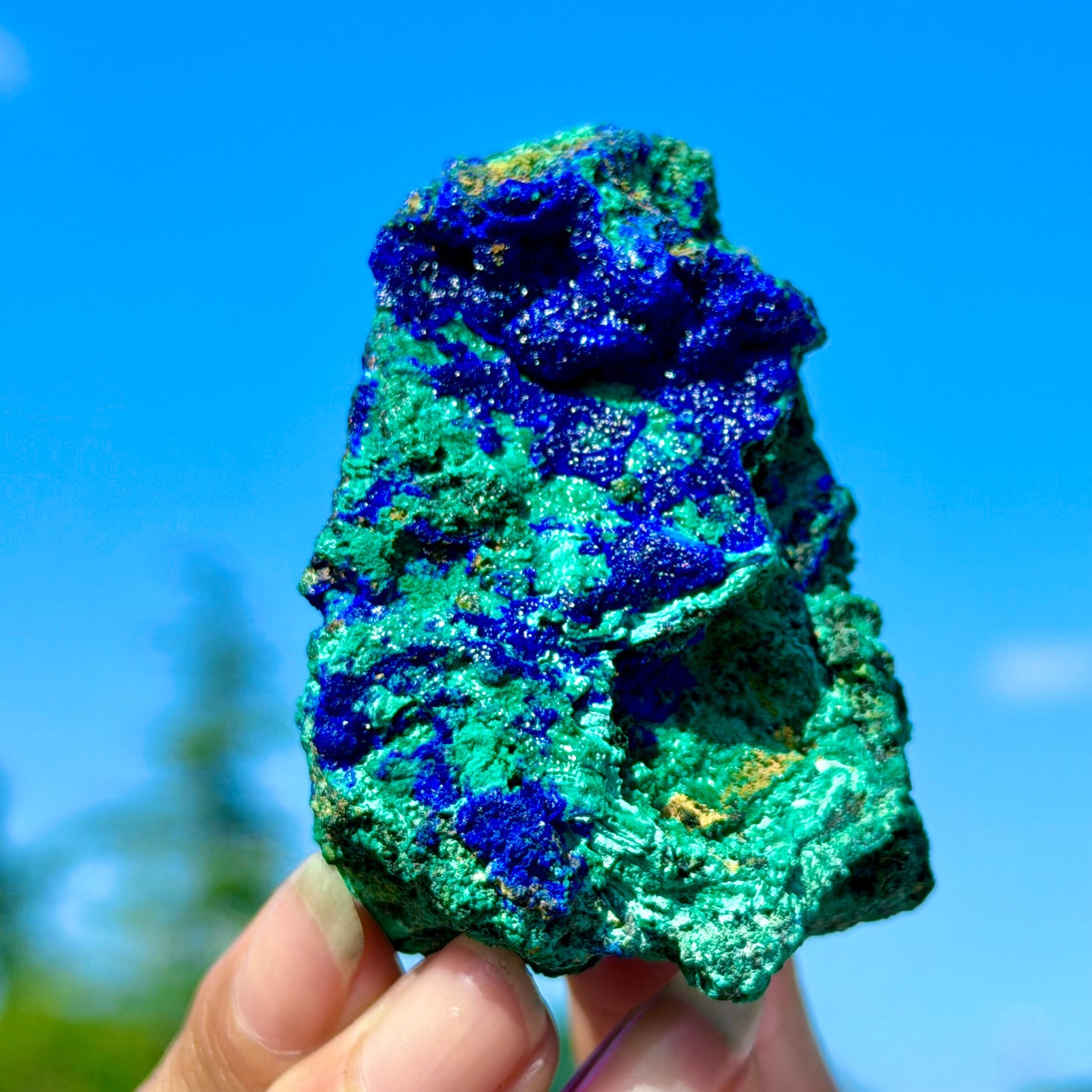80G BEST NATURAL Azurite/Malachite Crystal Quartz Minerals Specimens