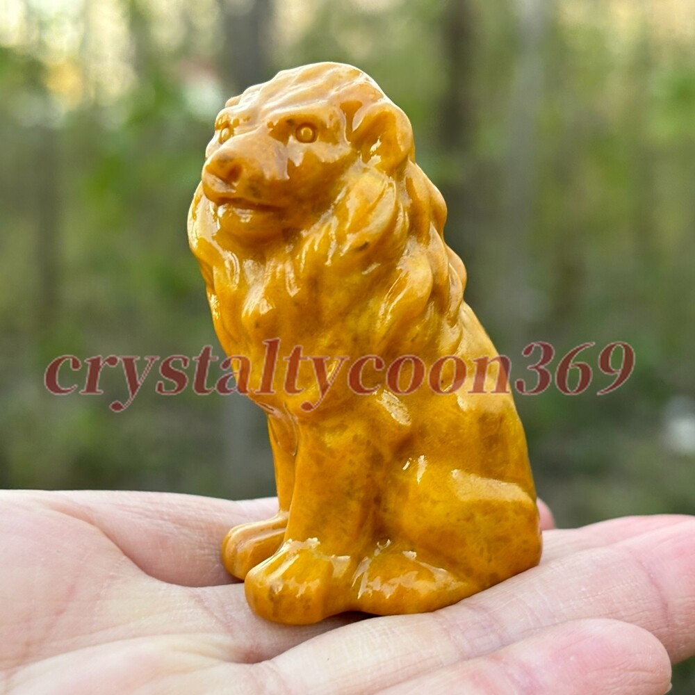 2″ Natural Quartz Crystal Lion Skull Hand Carved Quartz Crystal Reiki Animal 1pc